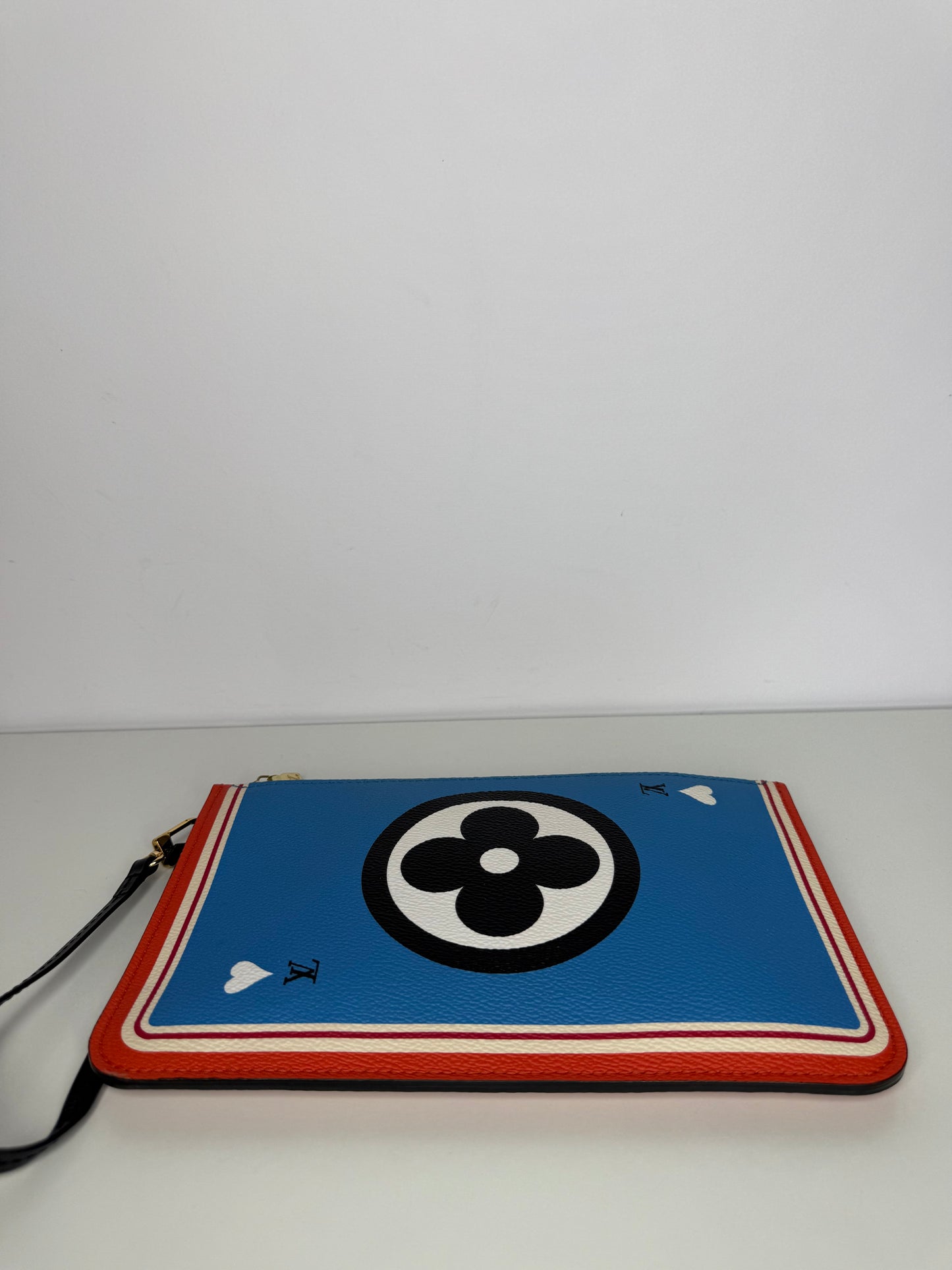 Louis Vuitton Blue/Red Game On Neverfull Pochette