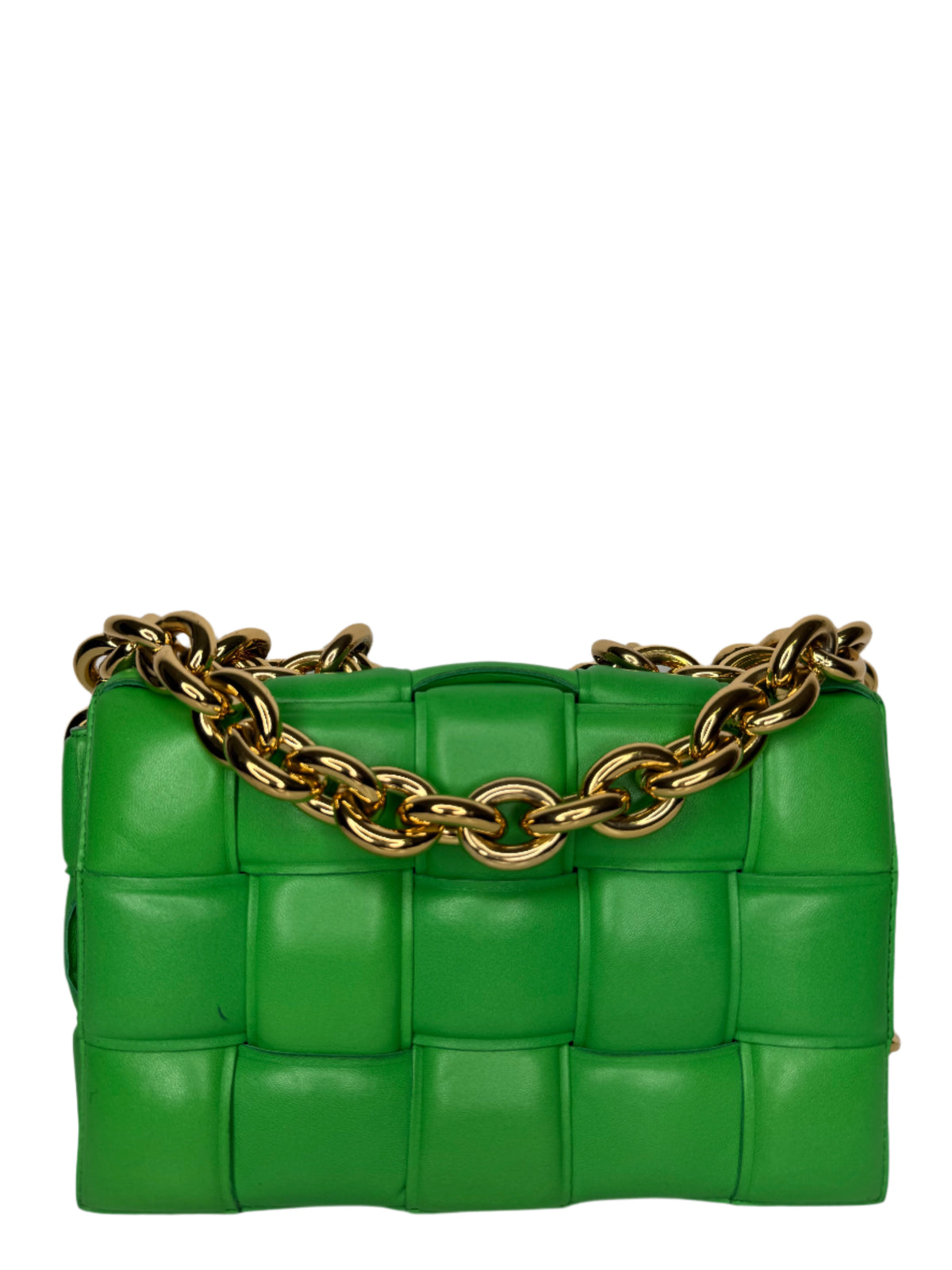 Bottega Veneta Lambskin Maxi Intreccio Padded Chain Cassette Crossbody Bag