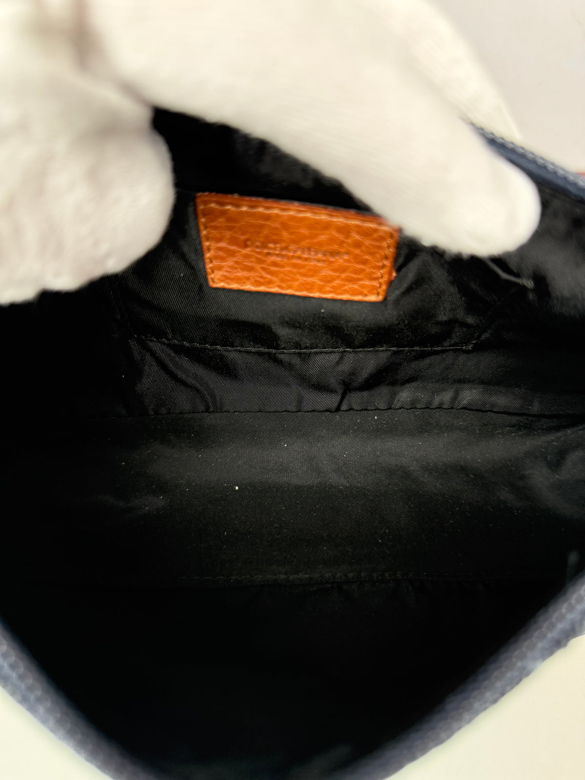Dolce Gabbana Dark Blue Denim Pochette