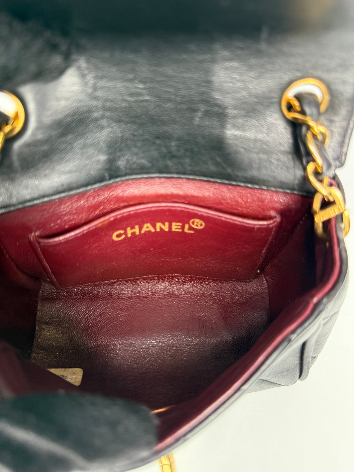 Chanel Black Lambskin Mini CC Flap Bag