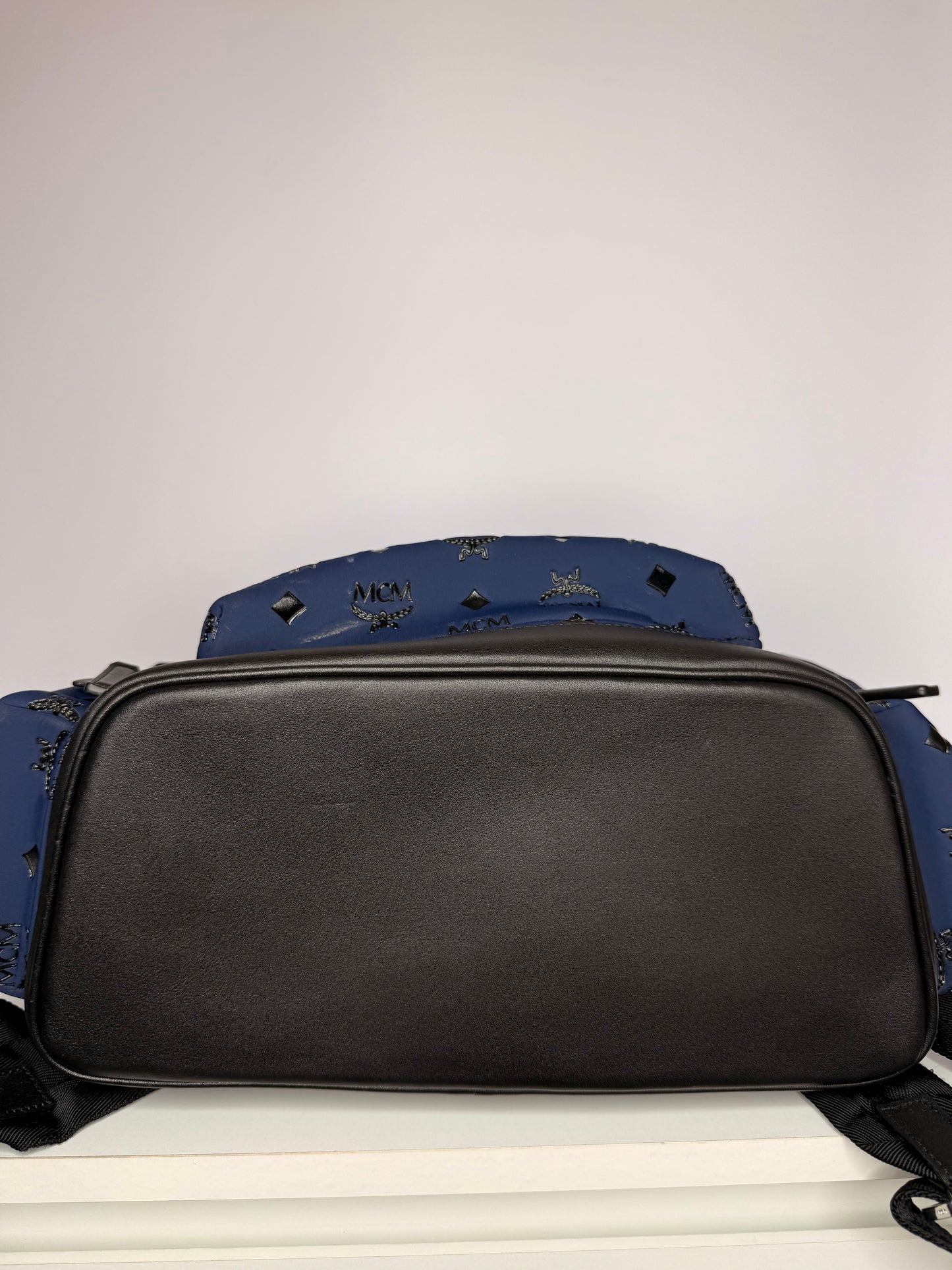 MCM Stark Backpack in Gradation Mesh and Monogram Neoprene