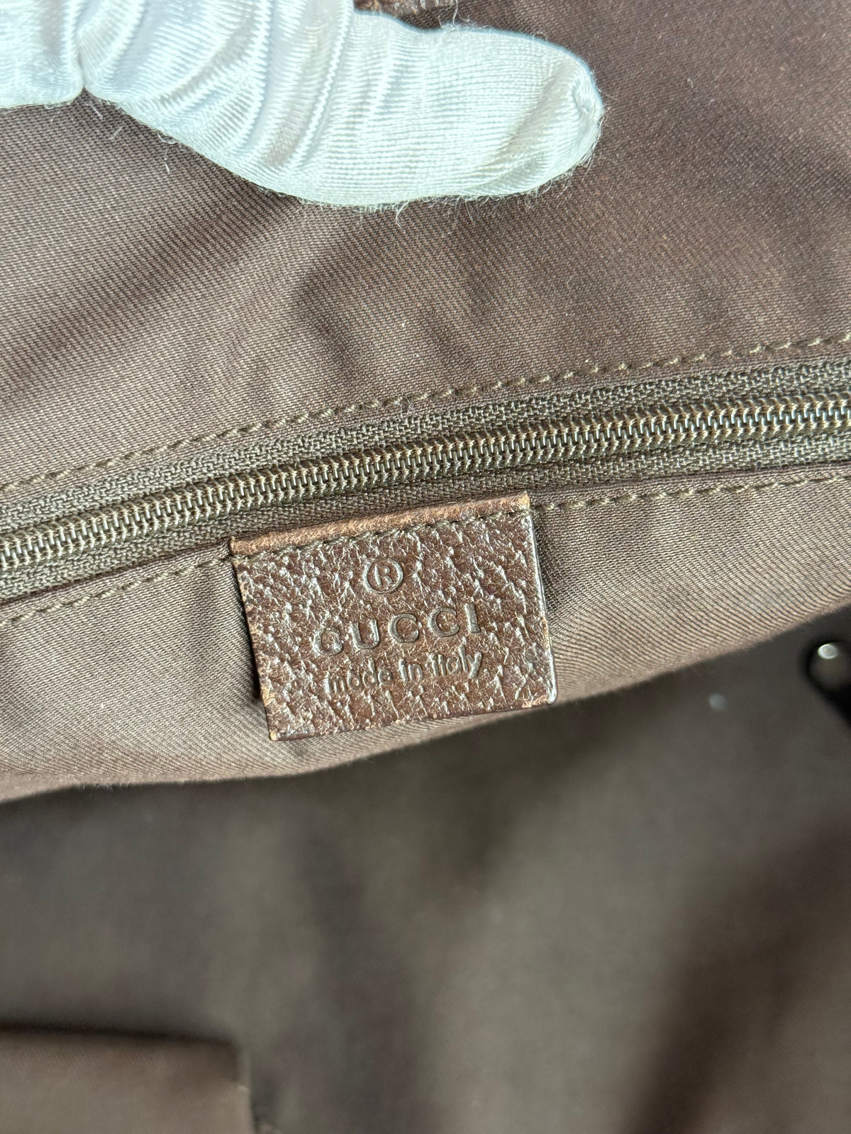 Gucci GG Monogram Pop Tote Web Sherry Line