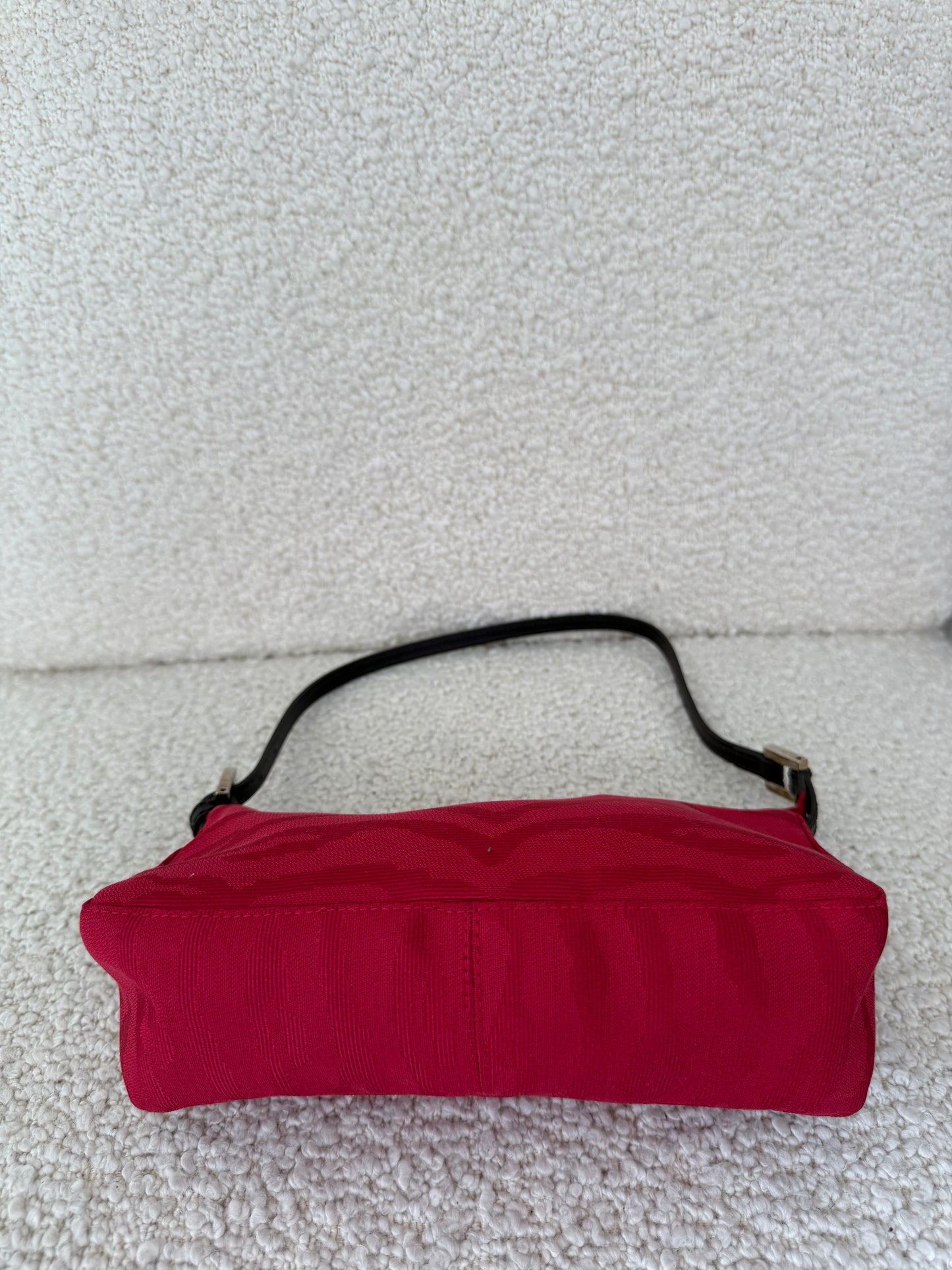 Fendi Red Printed Canvas Pochette