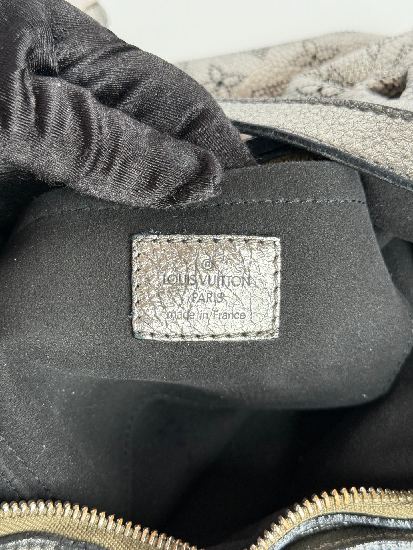 Louis Vuitton Argent Monogram Mahina Leather XS Bag