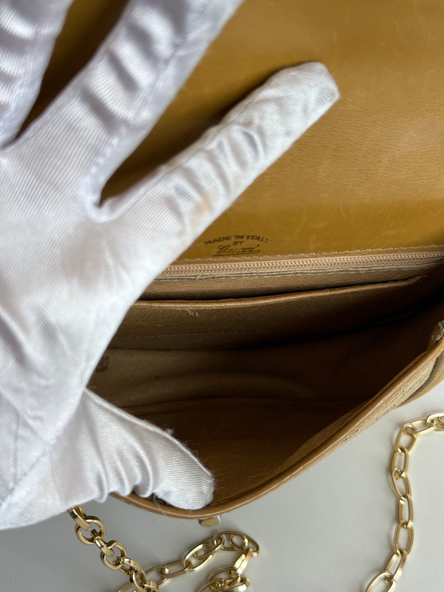 Gucci Vintage Brown Micro GG Canvas Crossbody Bag