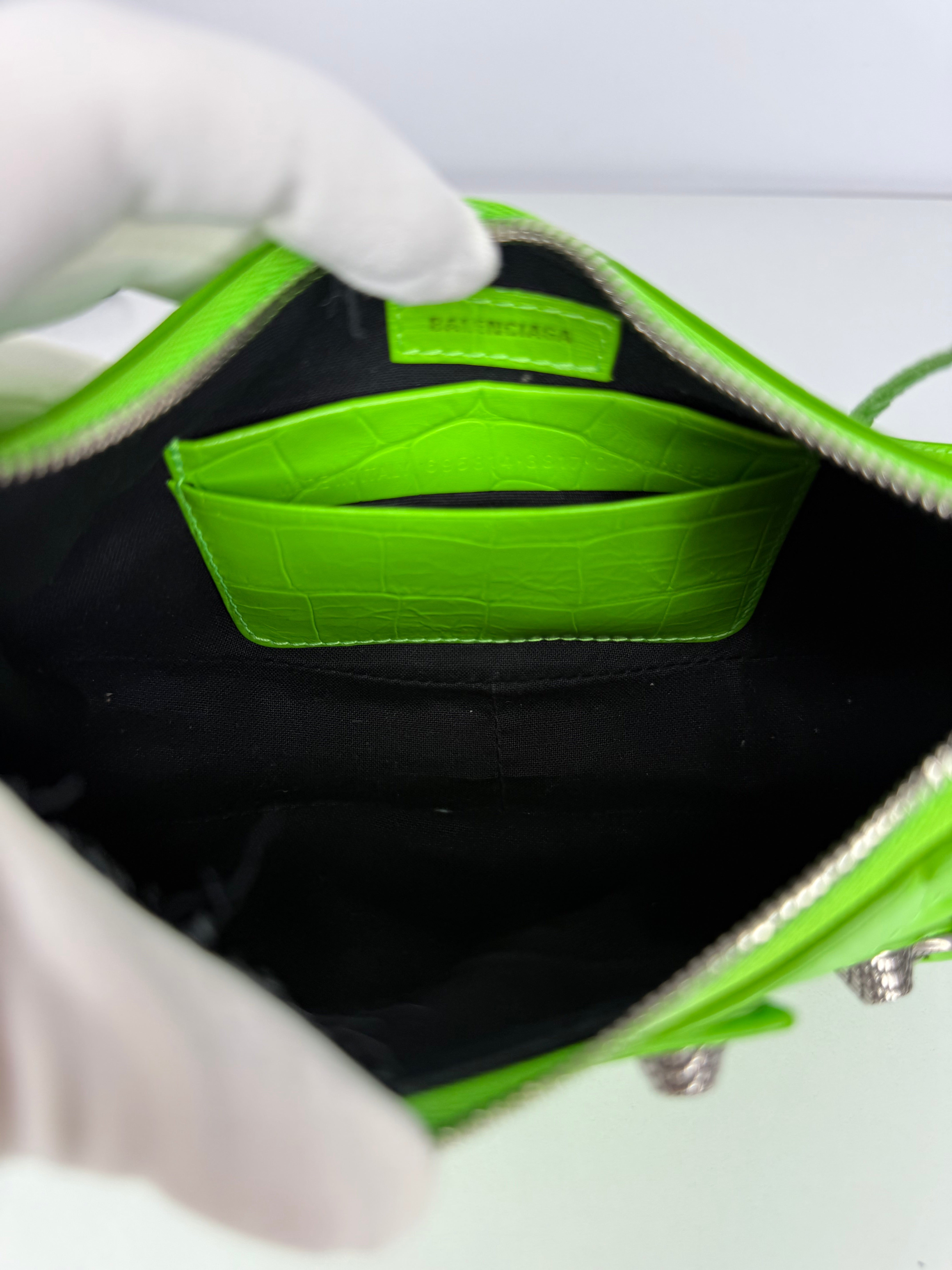 Balenciaga Le Cagole XS Shoulder Bag In Acid Green