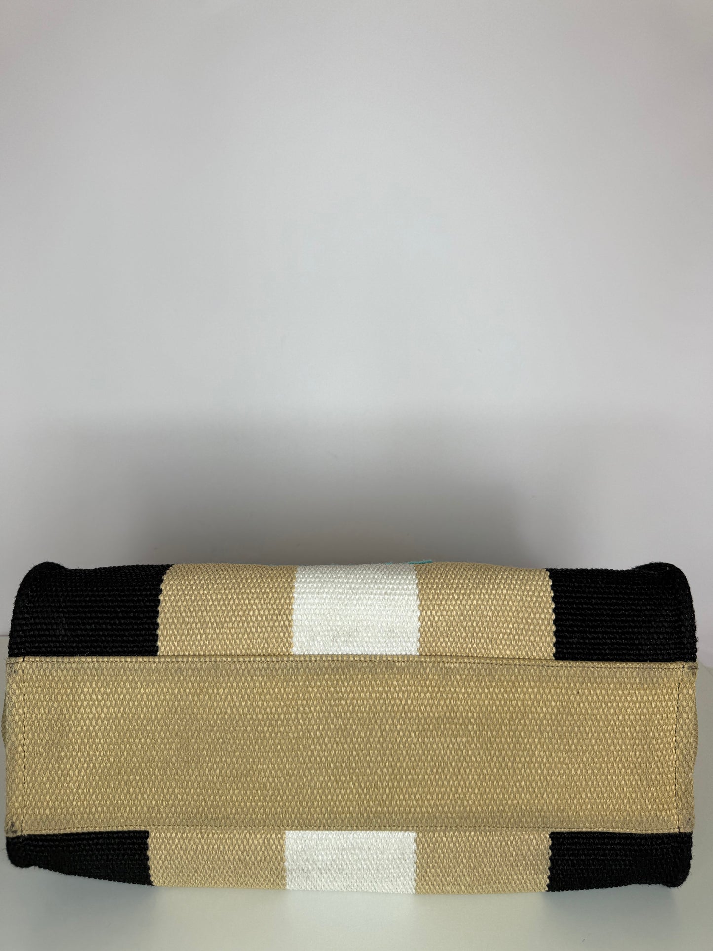 Chanel Large Striped Raffia Deauville Shopping Tote Bag