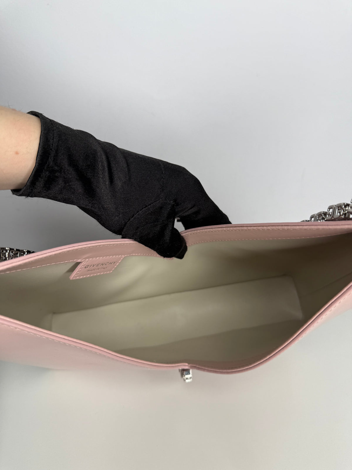Givenchy Cut Out Light Pink Leather Crossbody Bag