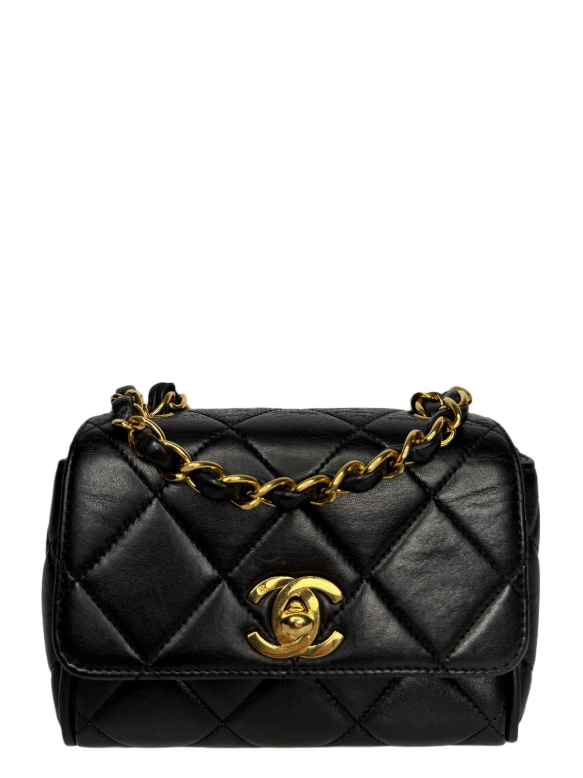 Chanel Black Lambskin Mini CC Flap Bag