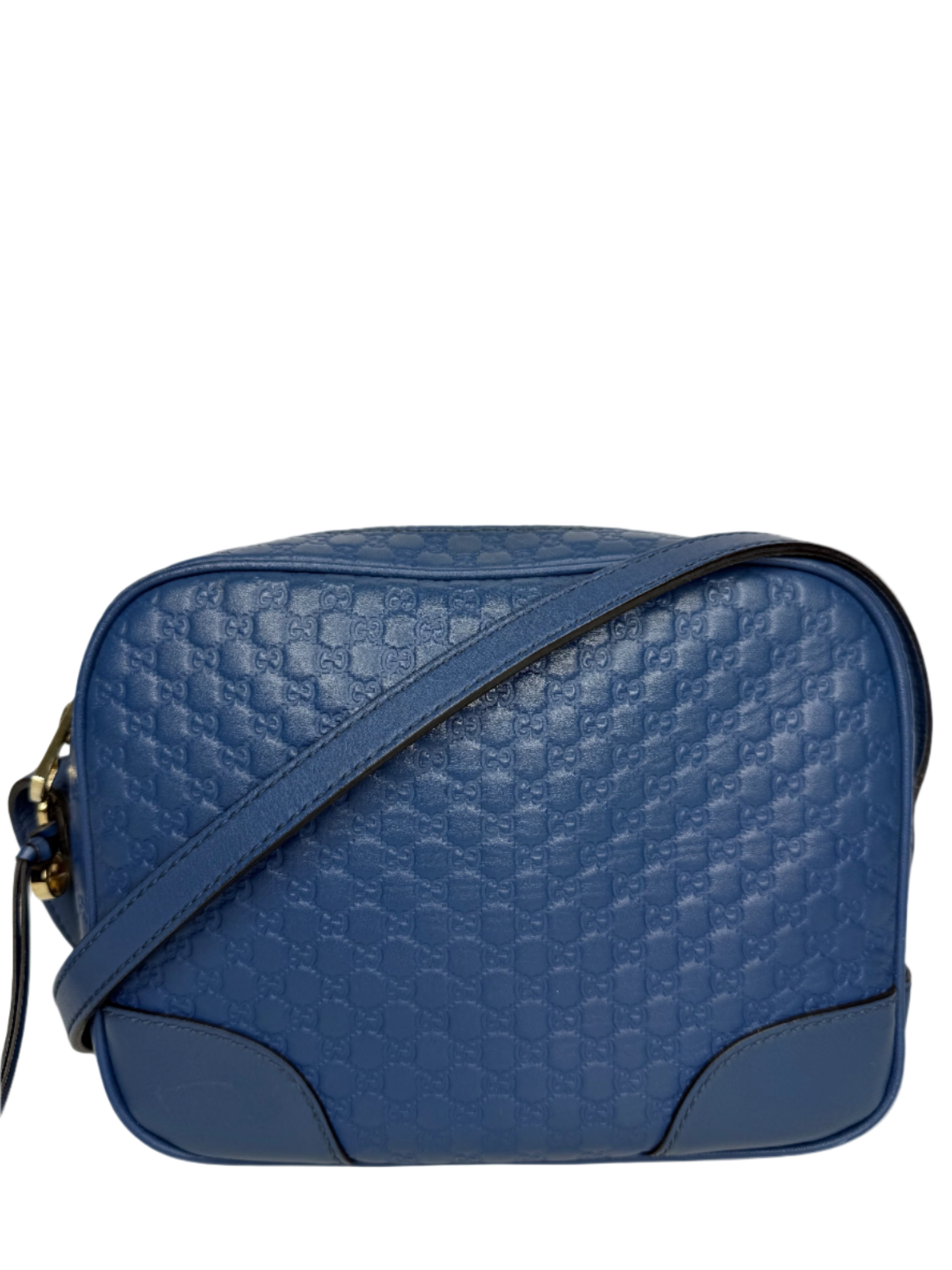 Gucci Blue Microguccissima Leather Bree Crossbody Bag