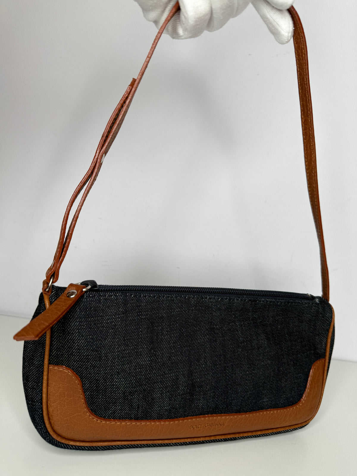 Dolce Gabbana Dark Blue Denim Pochette