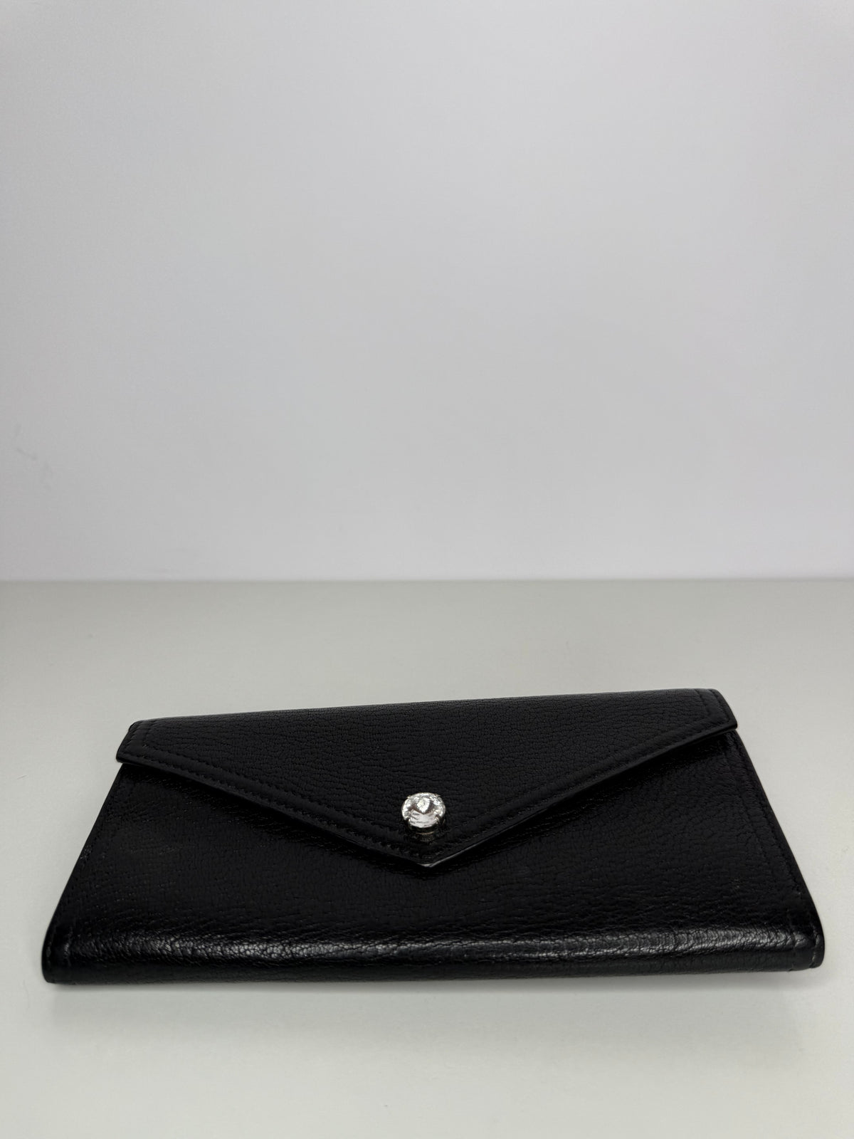 Miu Miu Black Leather Long Wallet