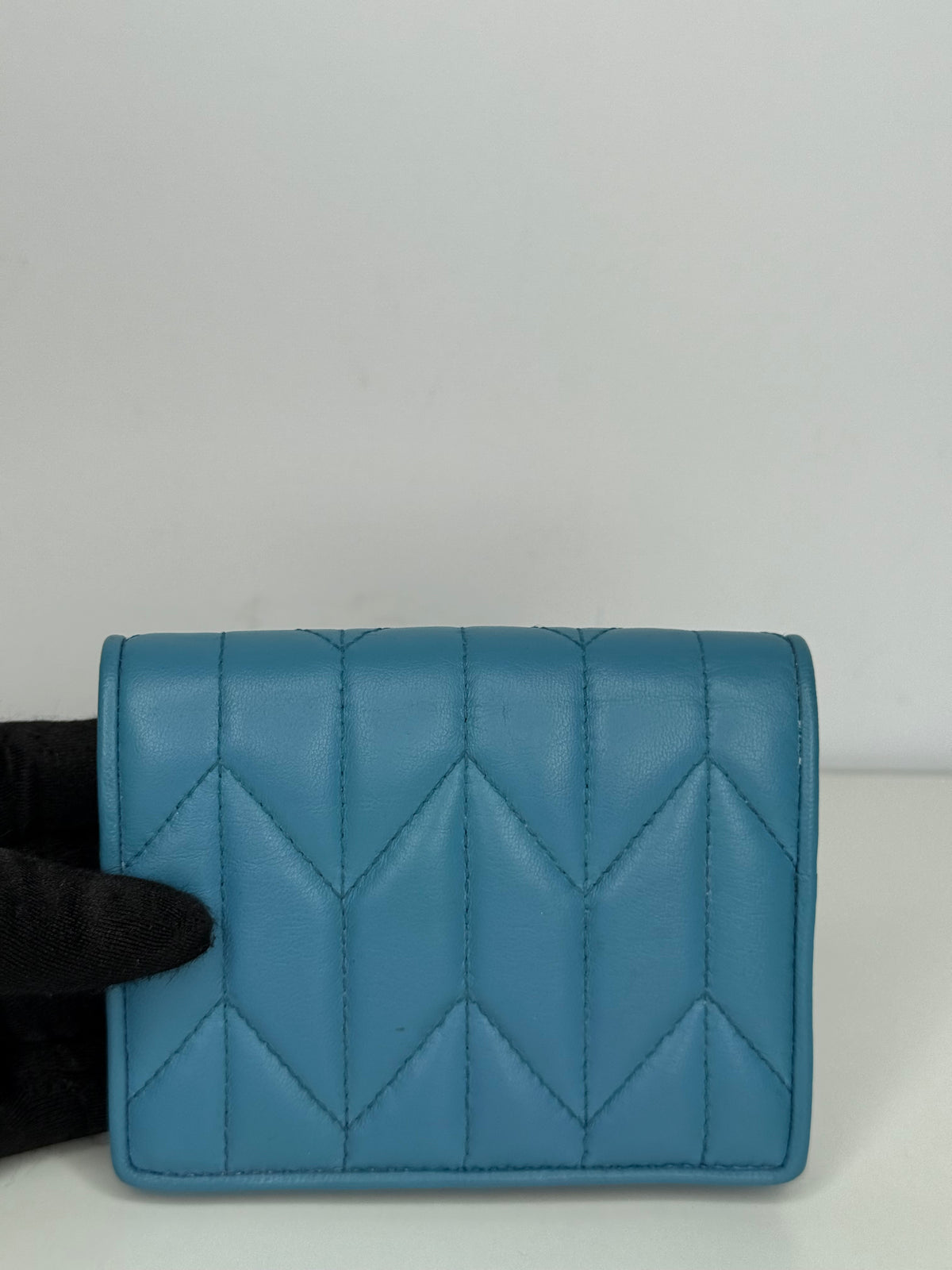 Miu Miu Small Blue Leather Wallet