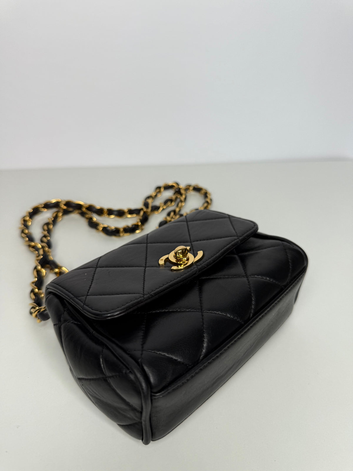 Chanel Black Lambskin Mini CC Flap Bag