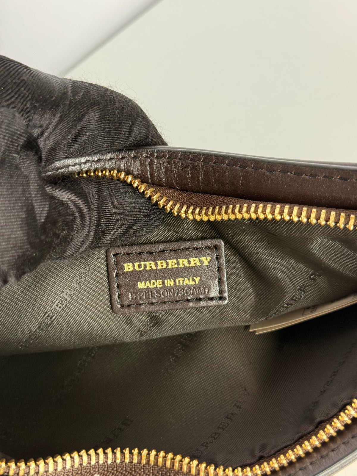 Burberry Anabel Pochette Chocolate Haymarket Check Coated Canvas