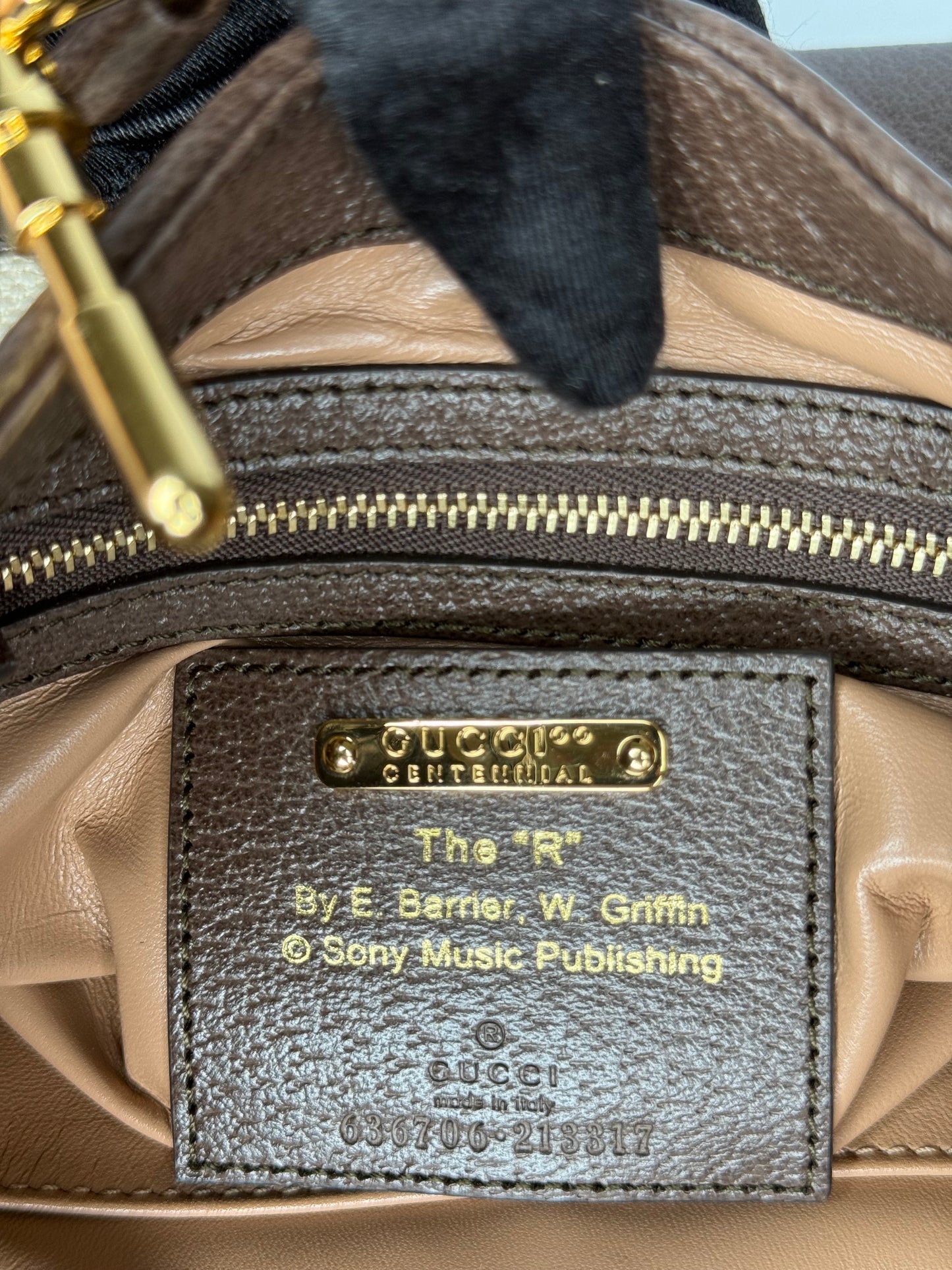 Gucci Small Jackie 1961 Music is Mine Special Edition 100th Brown Leather