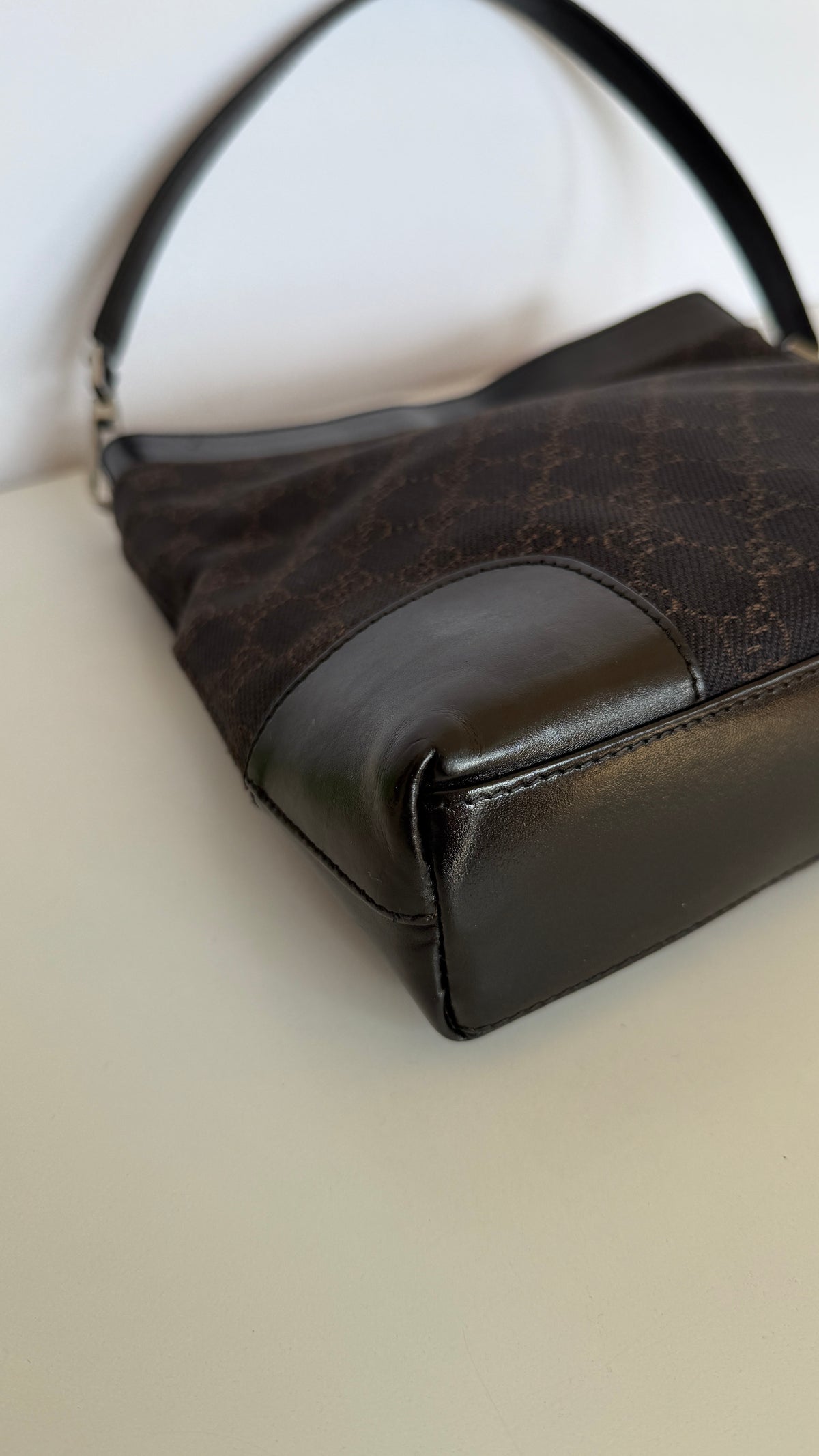 Gucci Black GG Canvas Shoulder Bag