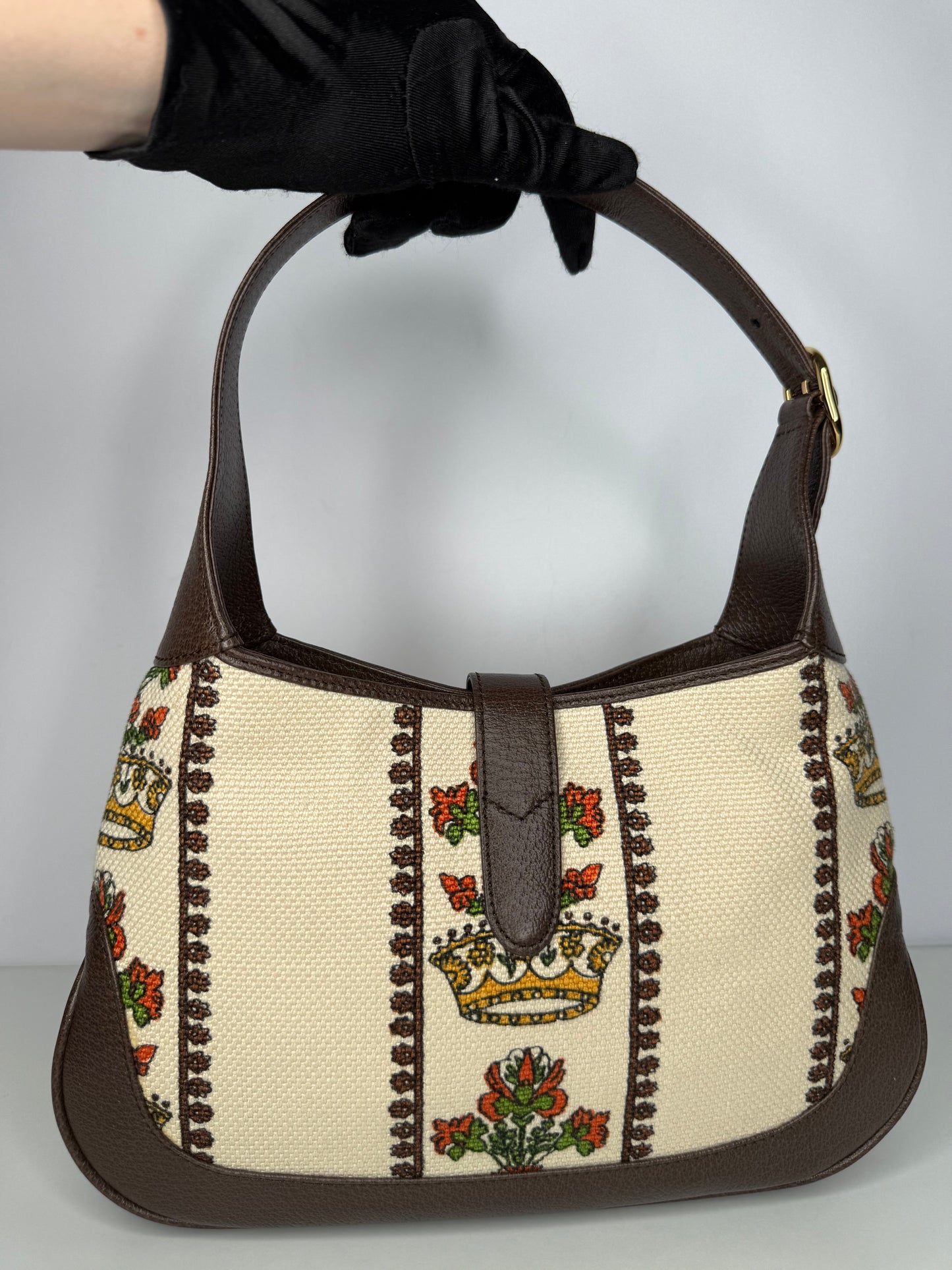 Gucci Small Jackie 1961 Music is Mine Special Edition 100th Brown Leather