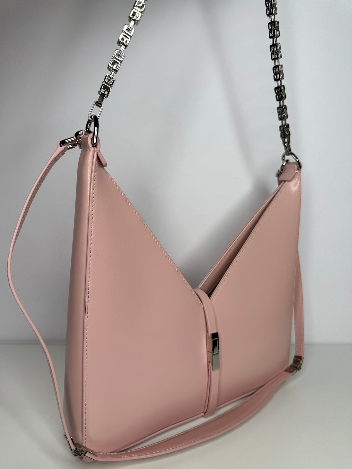 Givenchy Cut Out Light Pink Leather Crossbody Bag