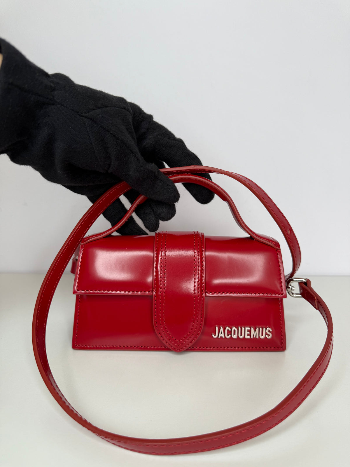 Jacquemus Le Bambino Red Leather Crossbody Bag
