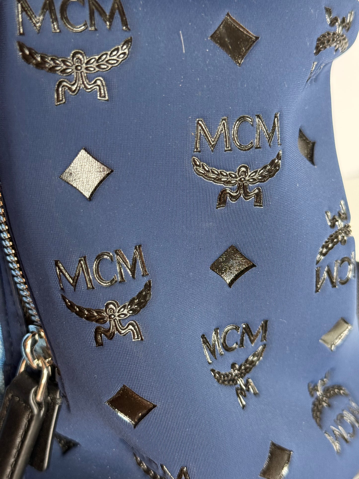 MCM Stark Backpack in Gradation Mesh and Monogram Neoprene