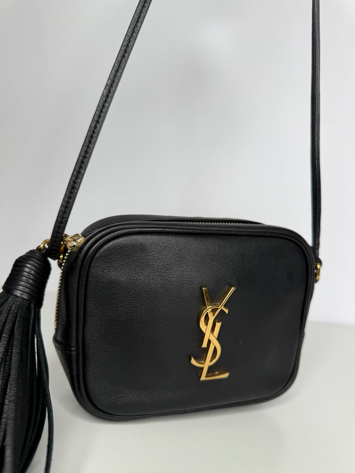 Saint Laurent Blogger Black Leather Crossbody Bag