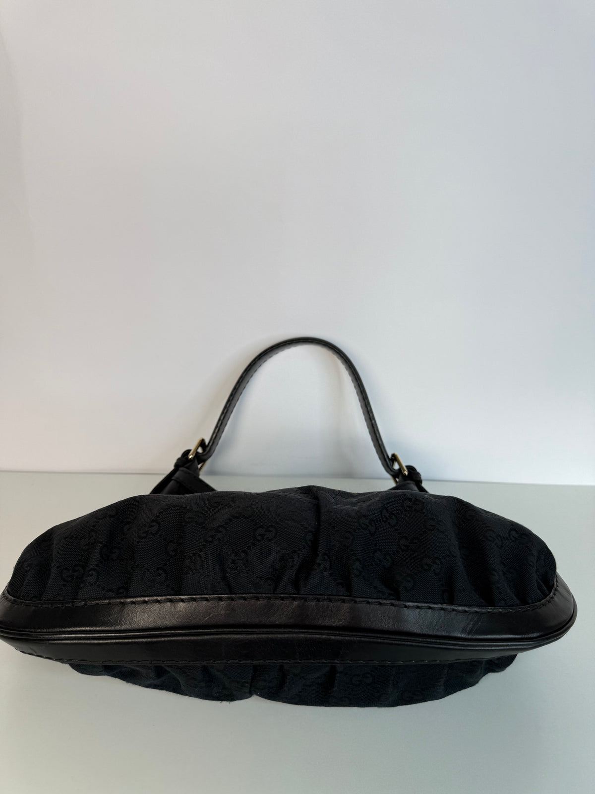 Gucci Black GG Canvas Queen Medium Hobo Bag