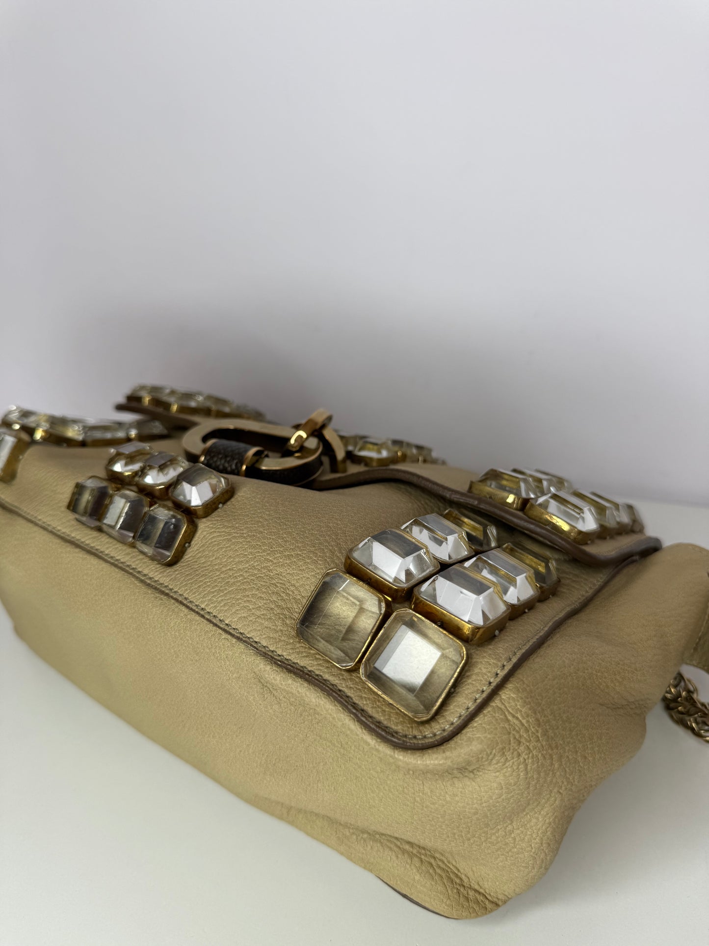 Chloé Mira Crystal Embellished Shoulder Bag