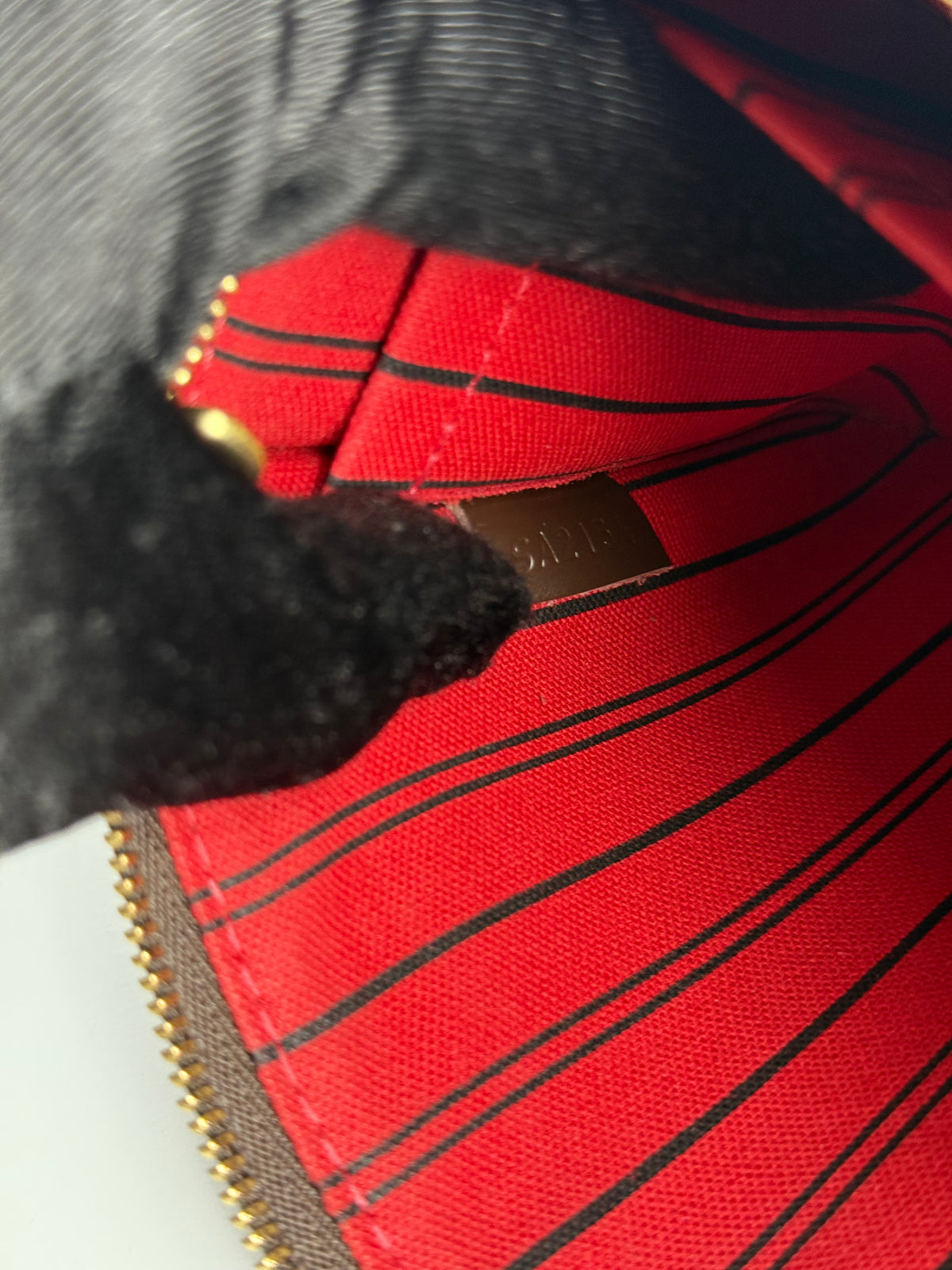 Louis Vuitton Neverfull Pochette Damier Ebene Canvas