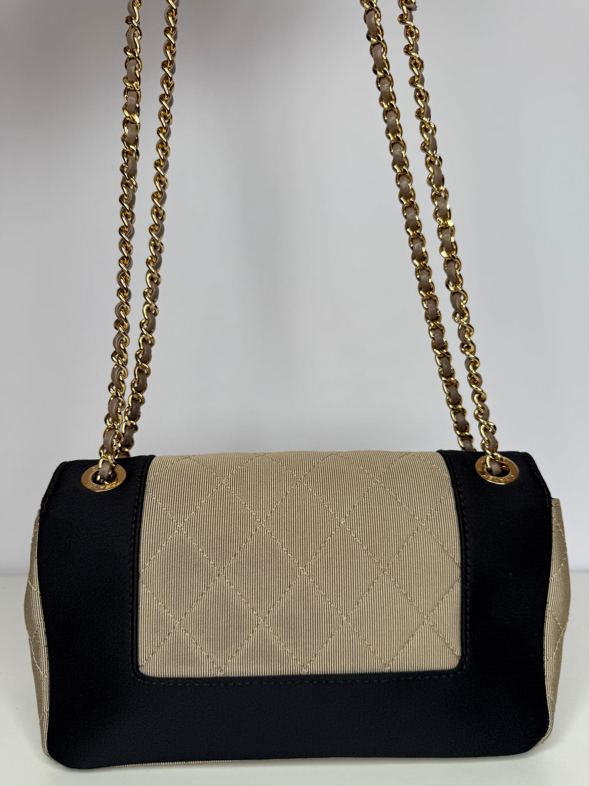Chanel Mademoiselle Vintage Quilted Grosgrain Small Flap Bag