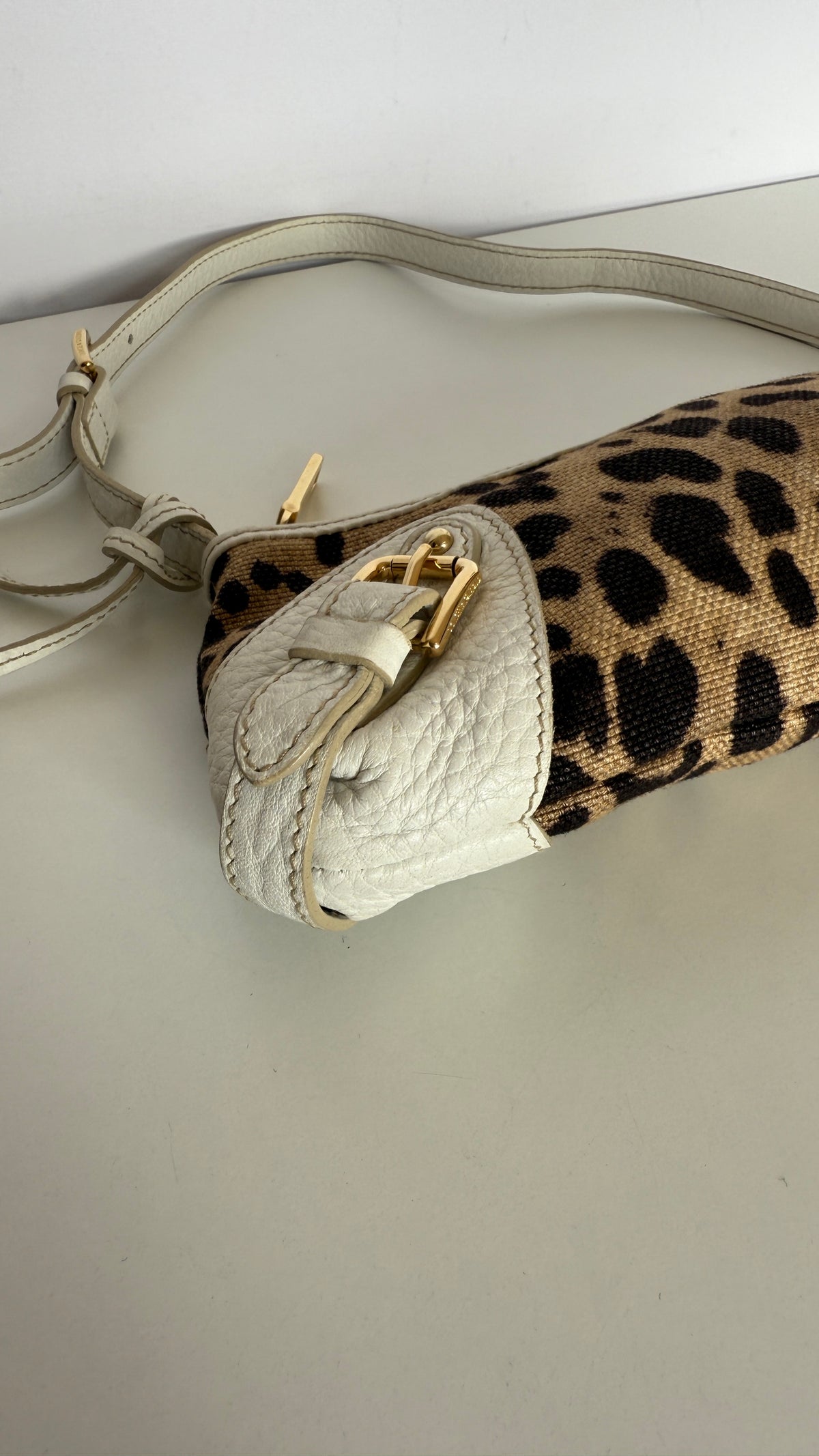 Dolce Gabbana Leopard Print Shoulder Bag