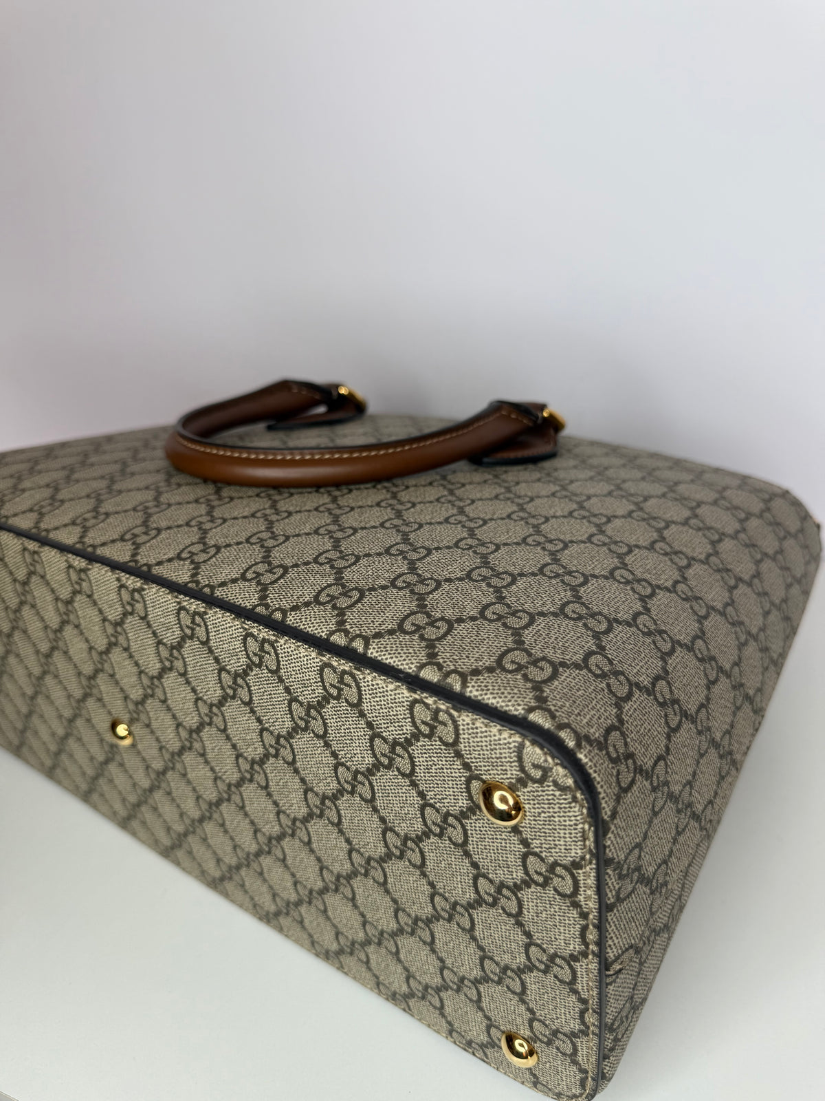 Gucci GG Coated Canvas and Leather Tote Bag