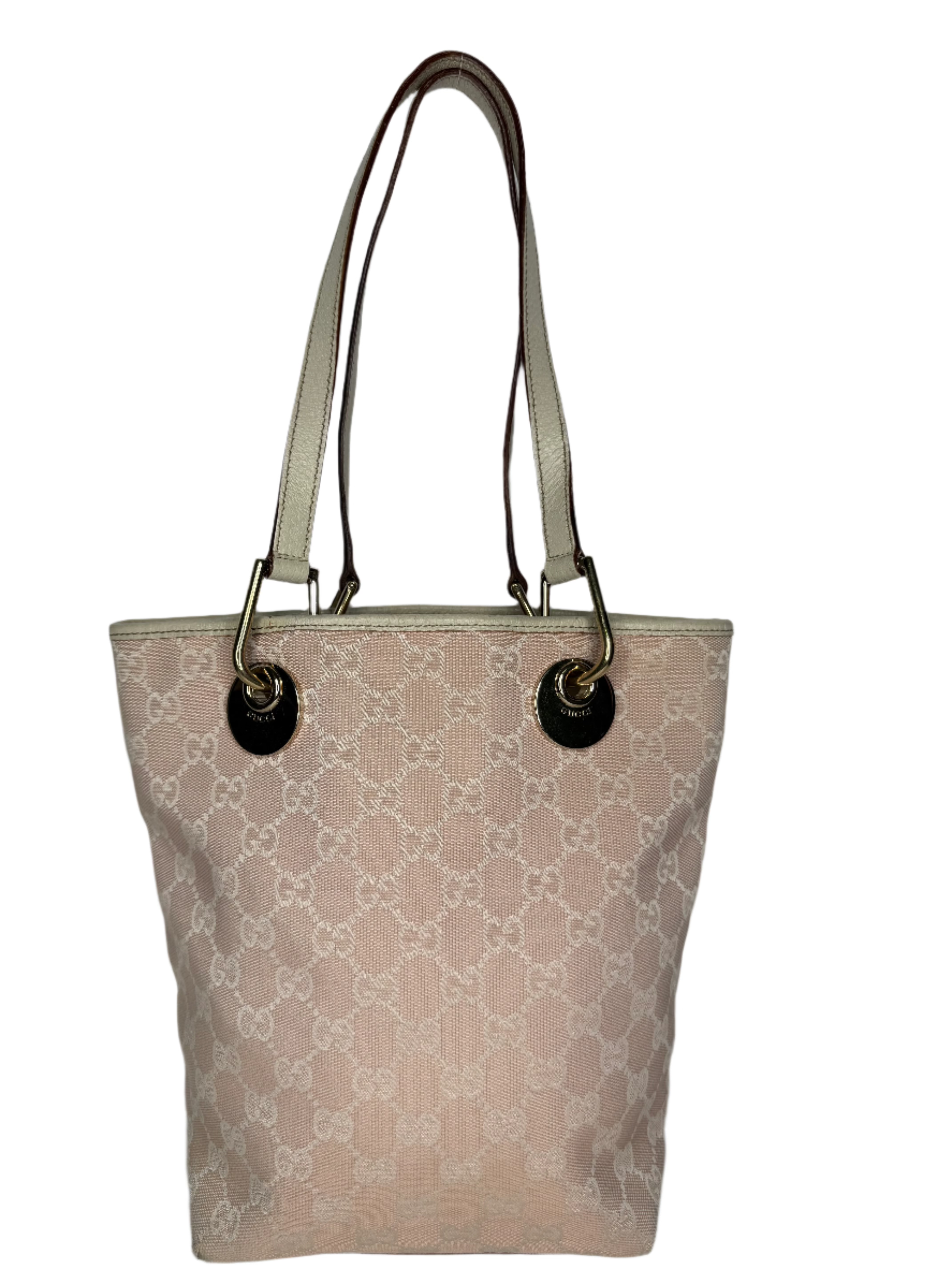 Gucci Light Pink GG Canvas Small Eclipse Tote