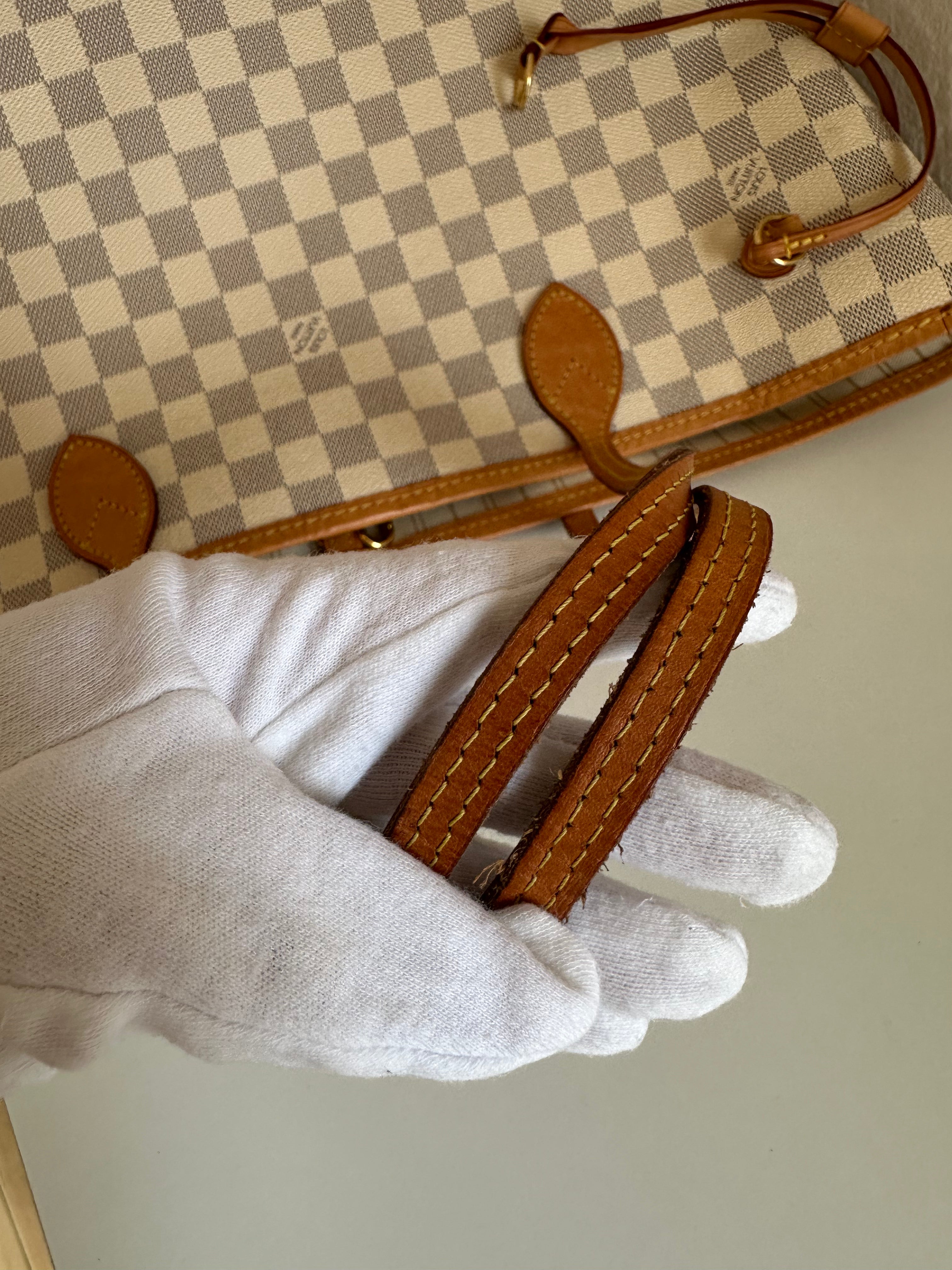 Louis Vuitton Neverfull MM Damier Azur Canvas with Pochette