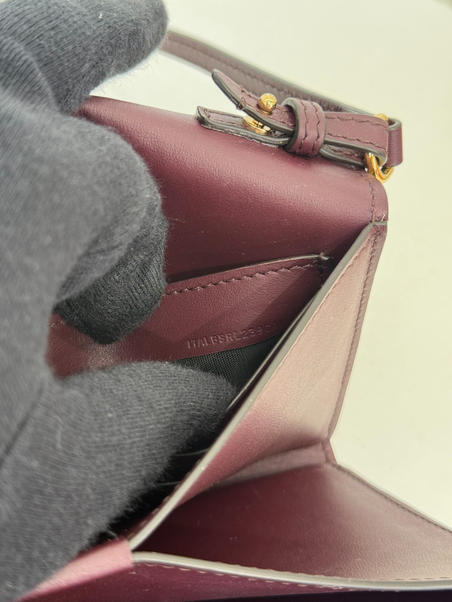 Burberry Hazelmere Burgundy Leather Crossbody Bag