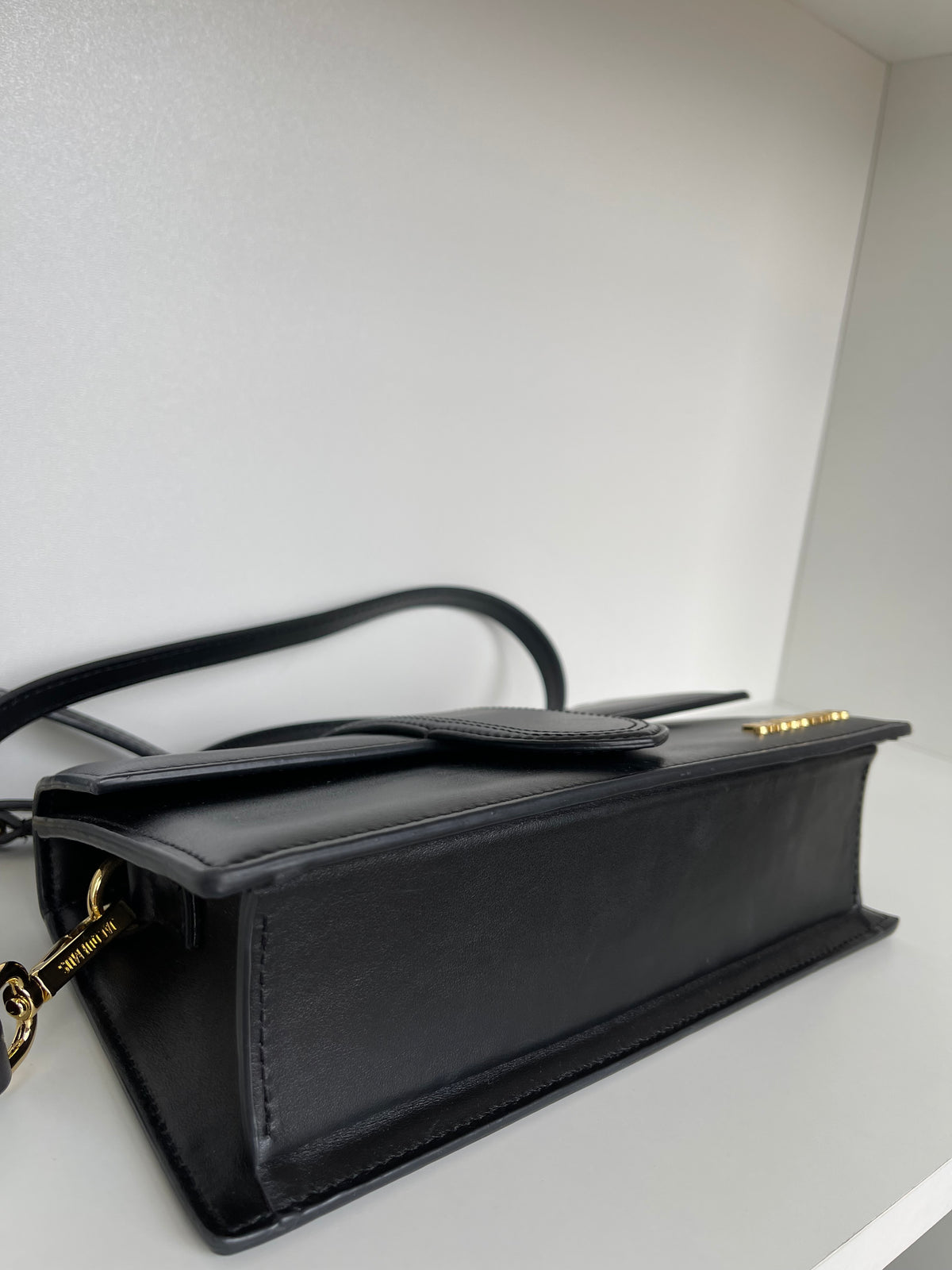 Jacquemus Le Grand Bambino Leather Bag in Black