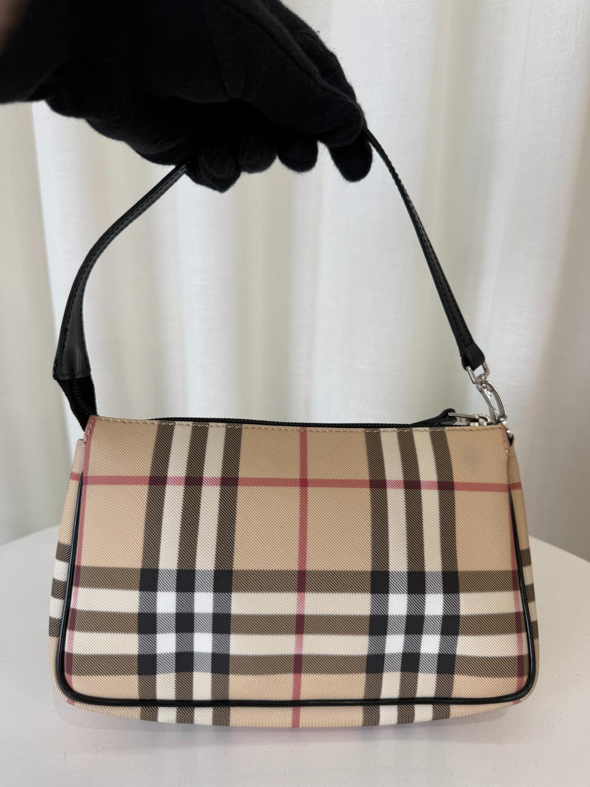 Burberry Beige House Check PVC Pochette