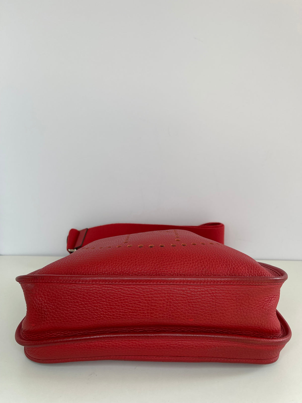 Hermès Evelyne III GM in Red Clemence Leather