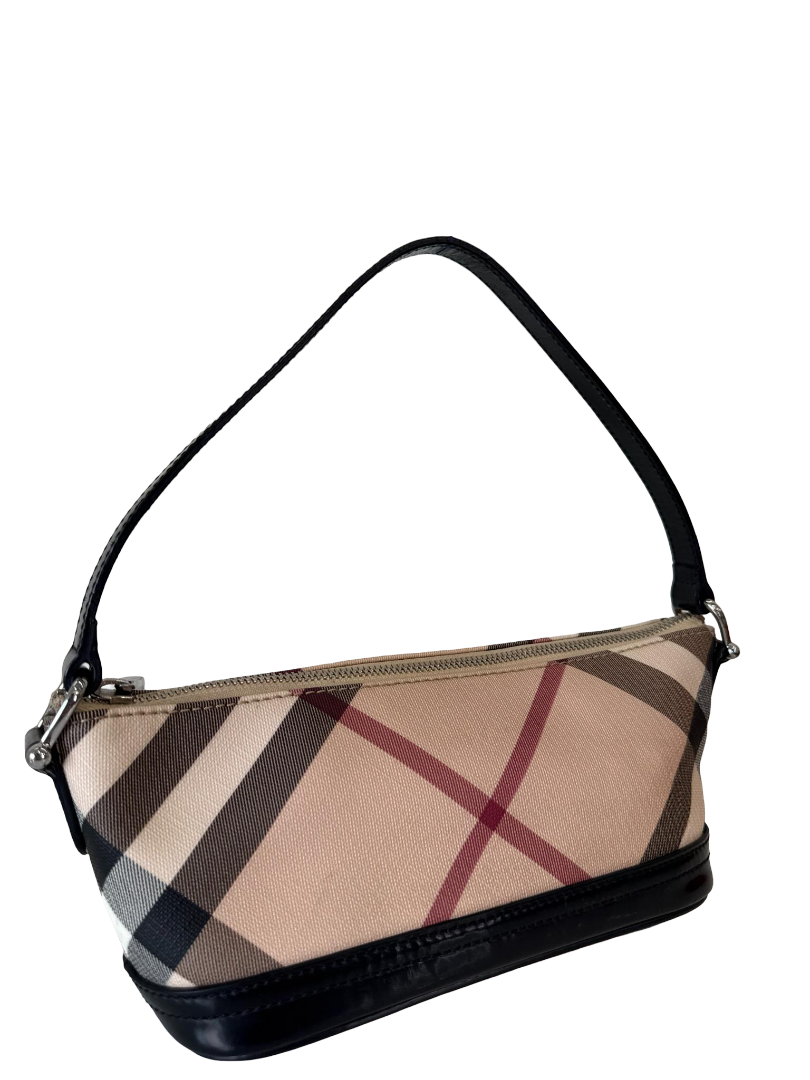 Burberry Nova Check Black Mini Boat Pochette
