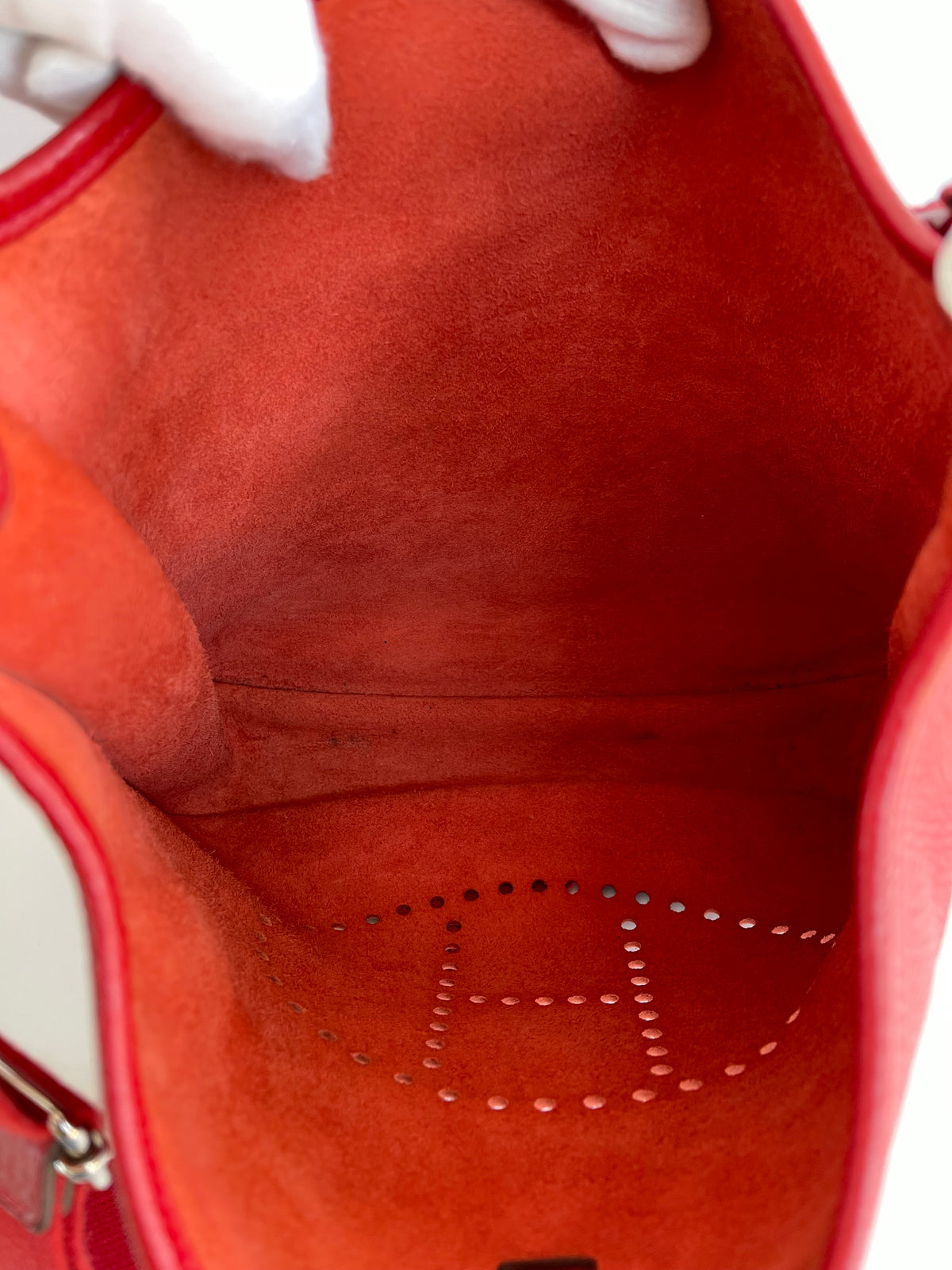 Hermès Evelyne III GM in Red Clemence Leather