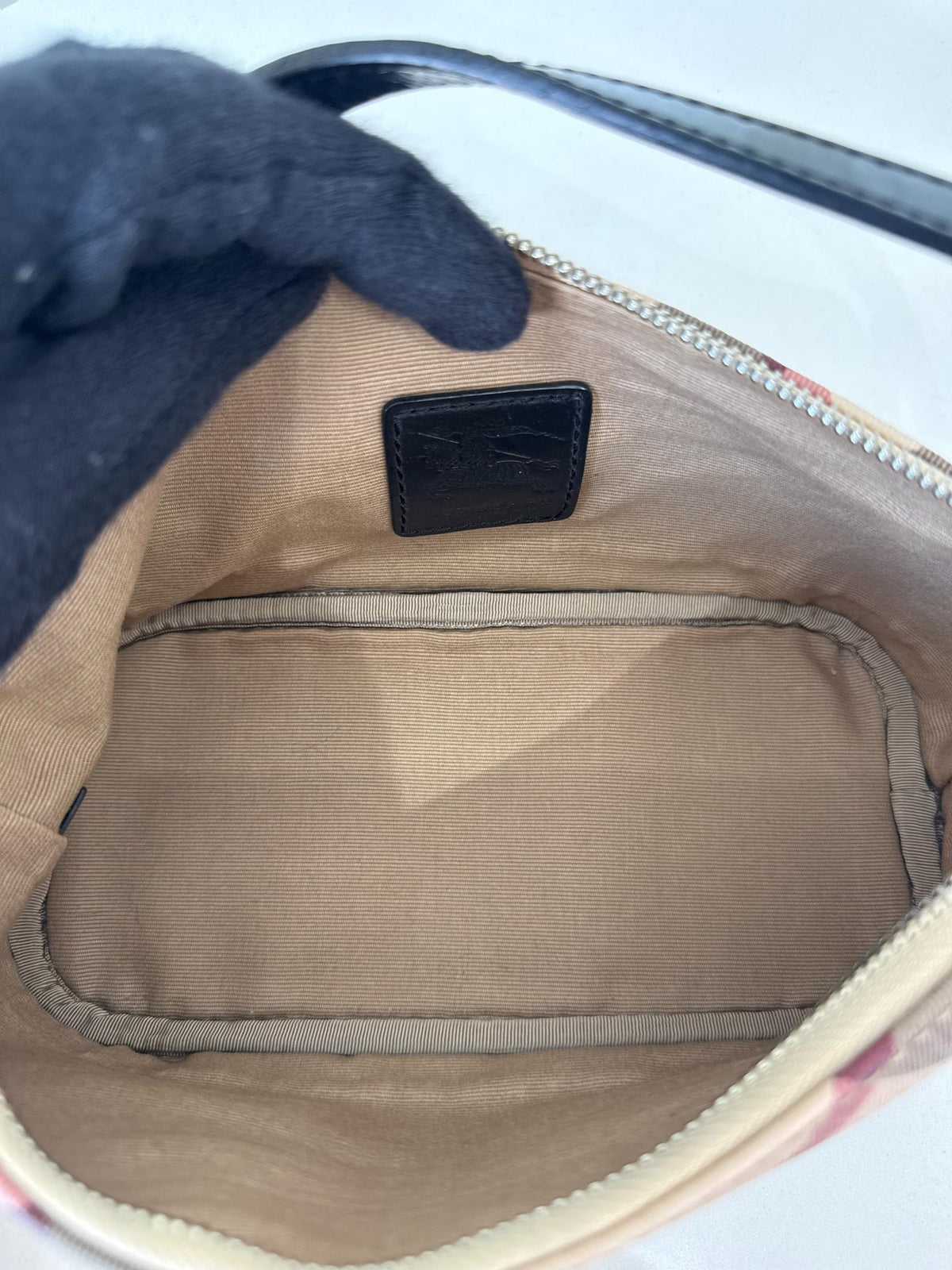Burberry Nova Check Black Mini Boat Pochette
