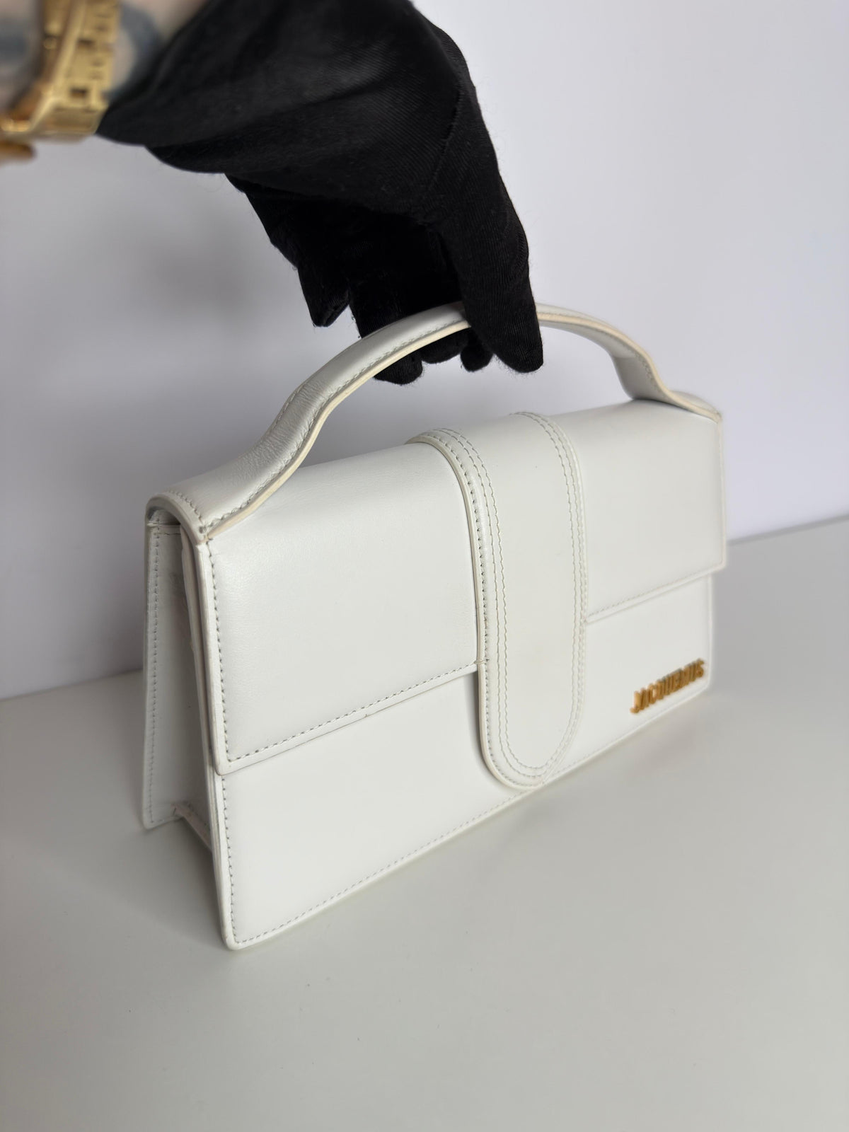 Jacquemus Le Bambino White Leather Crossbody Bag