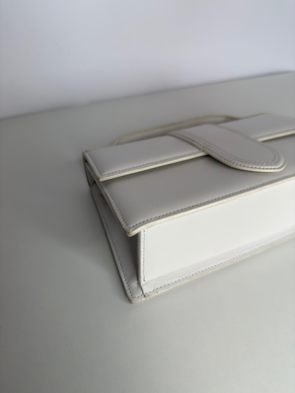 Jacquemus Le Bambino White Leather Crossbody Bag