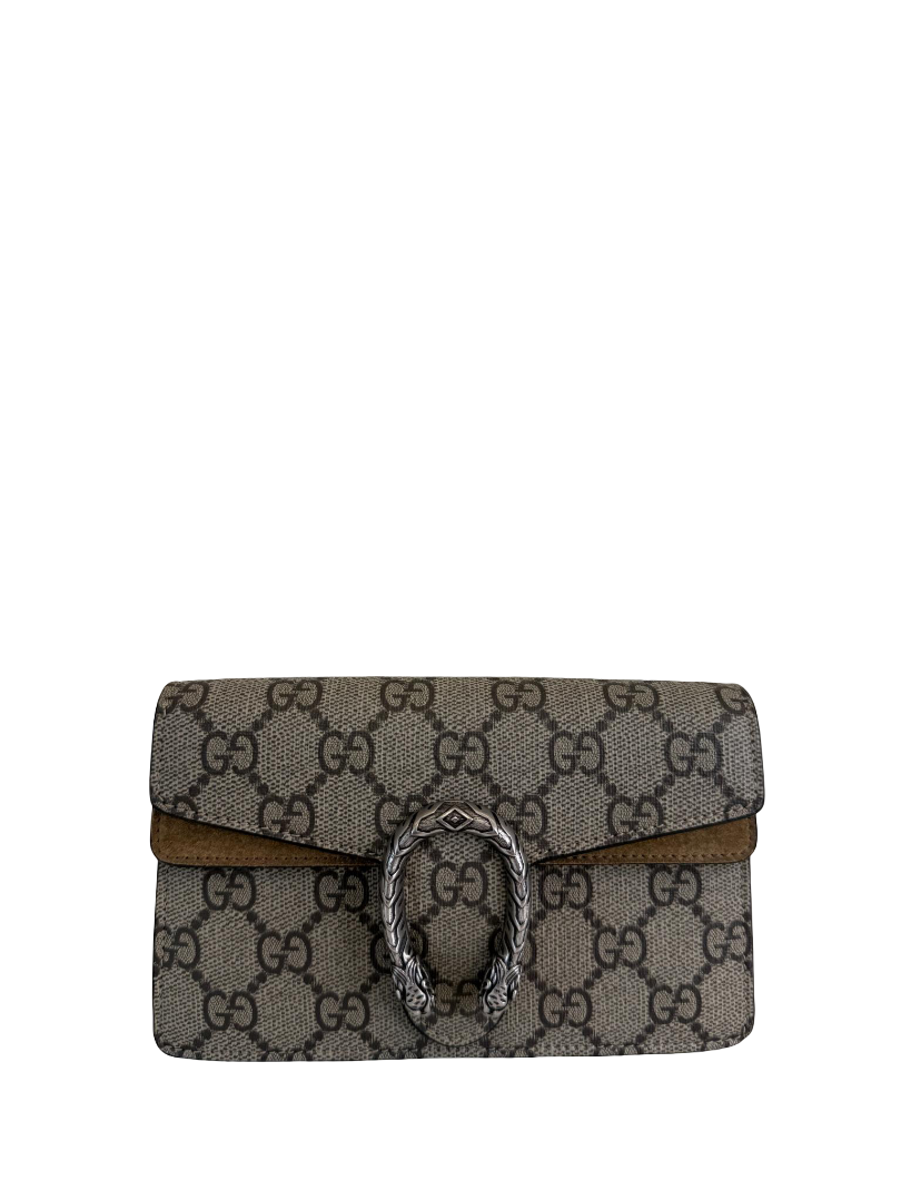 Gucci Dionysus GG Supreme Super Mini Wallet on Chain