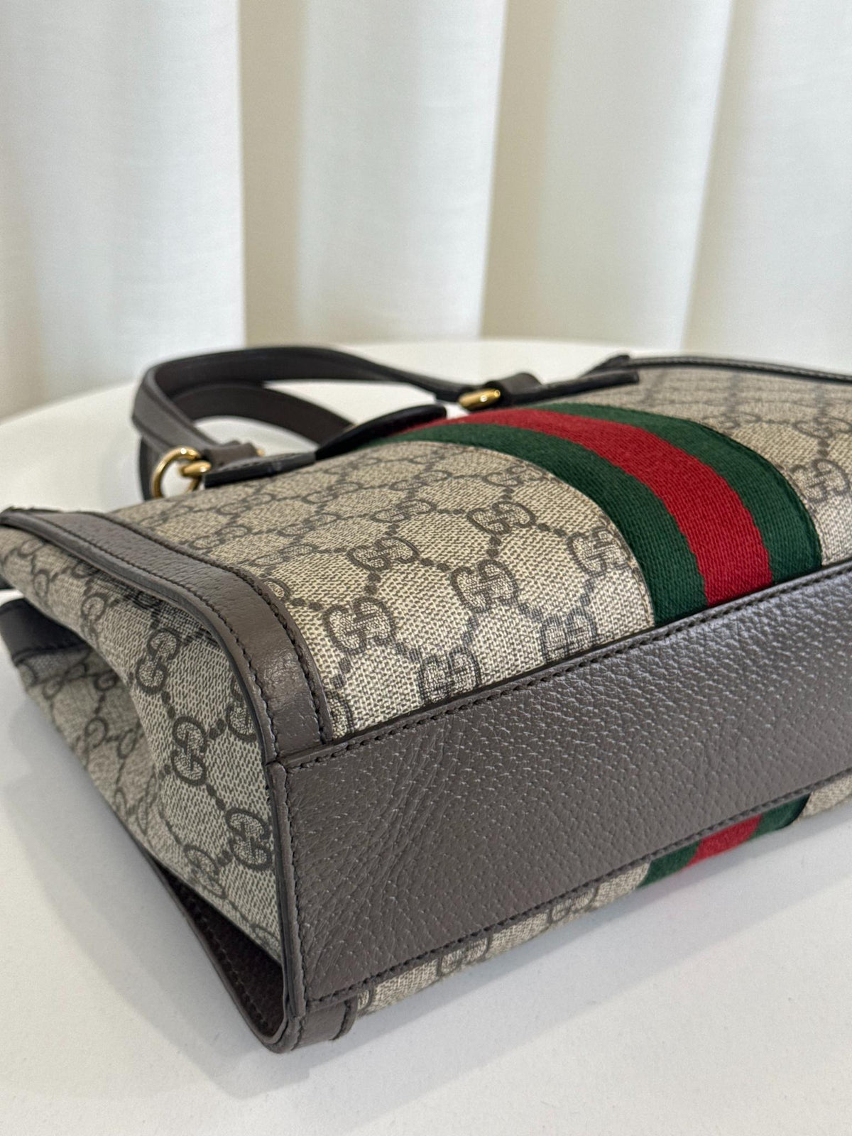 Gucci Beige/Ebony GG Supreme Ophidia Small Tote Bag