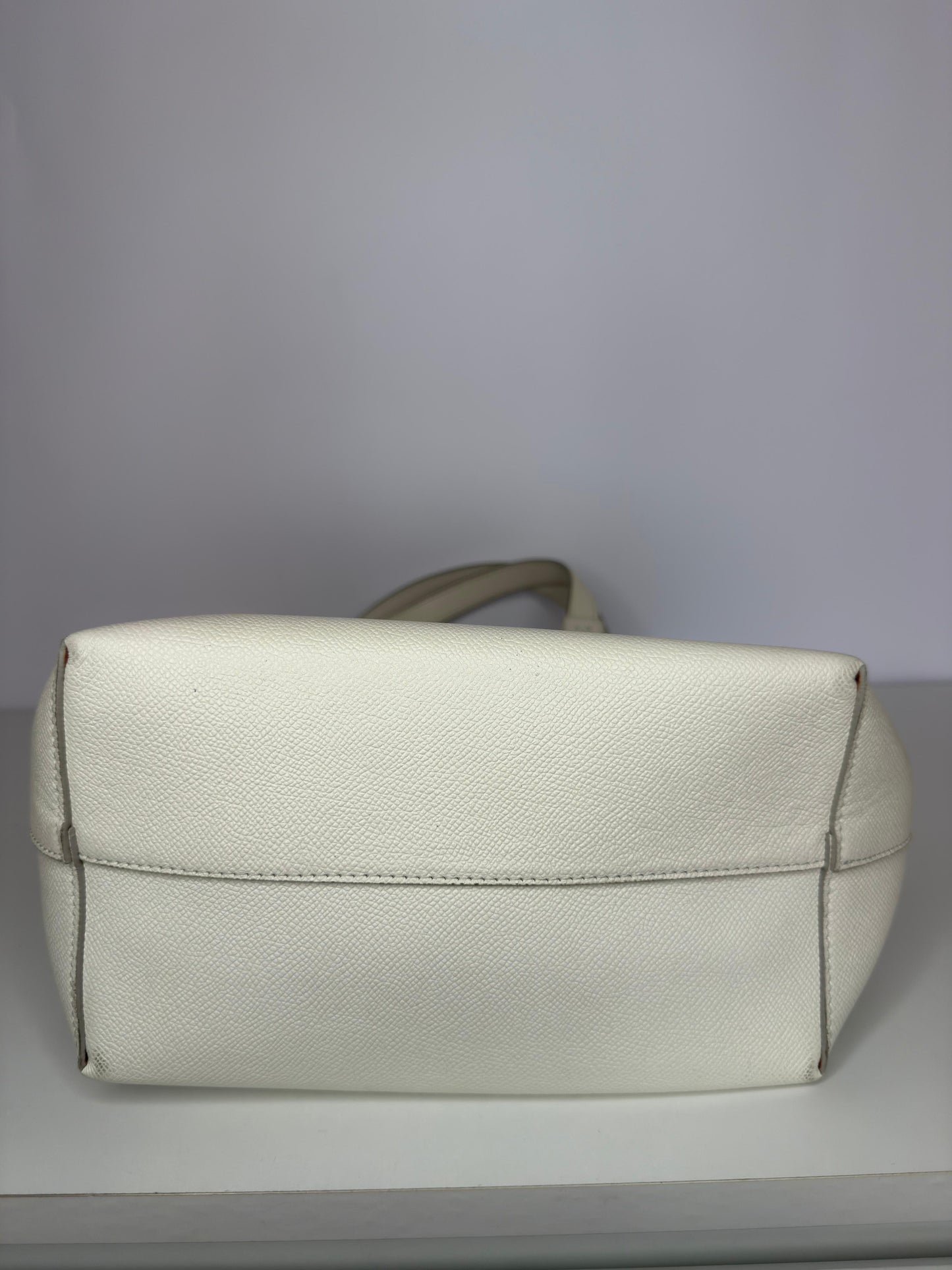 Dolce Gabbana White Leather #DG Beatrice Tote Bag