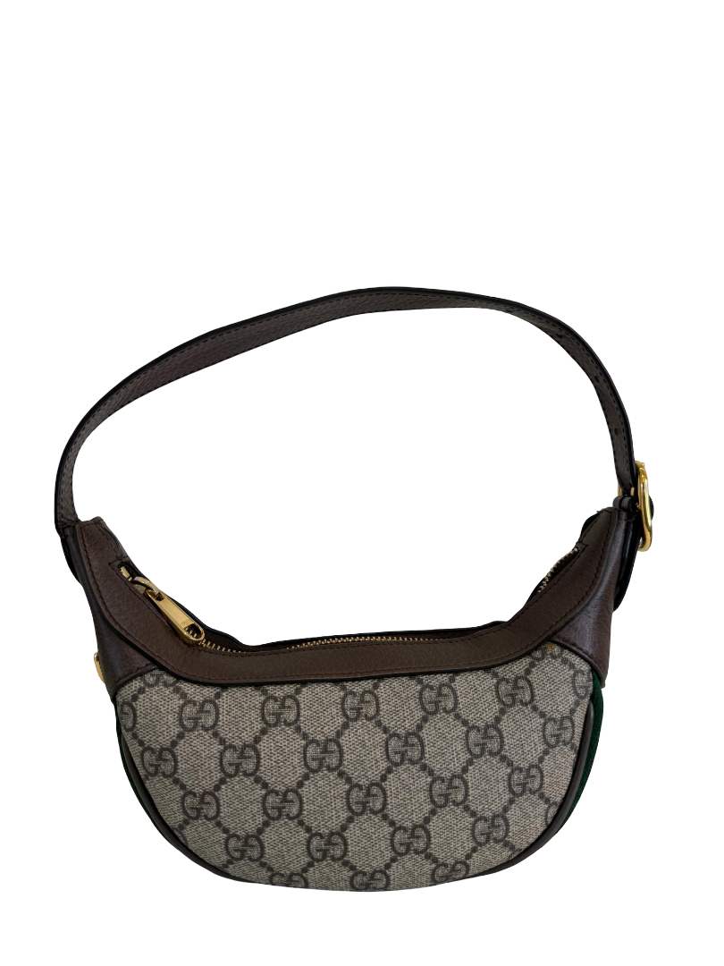 Gucci Ophidia Beige/Ebony GG Supreme Canvas Mini Shoulder Bag
