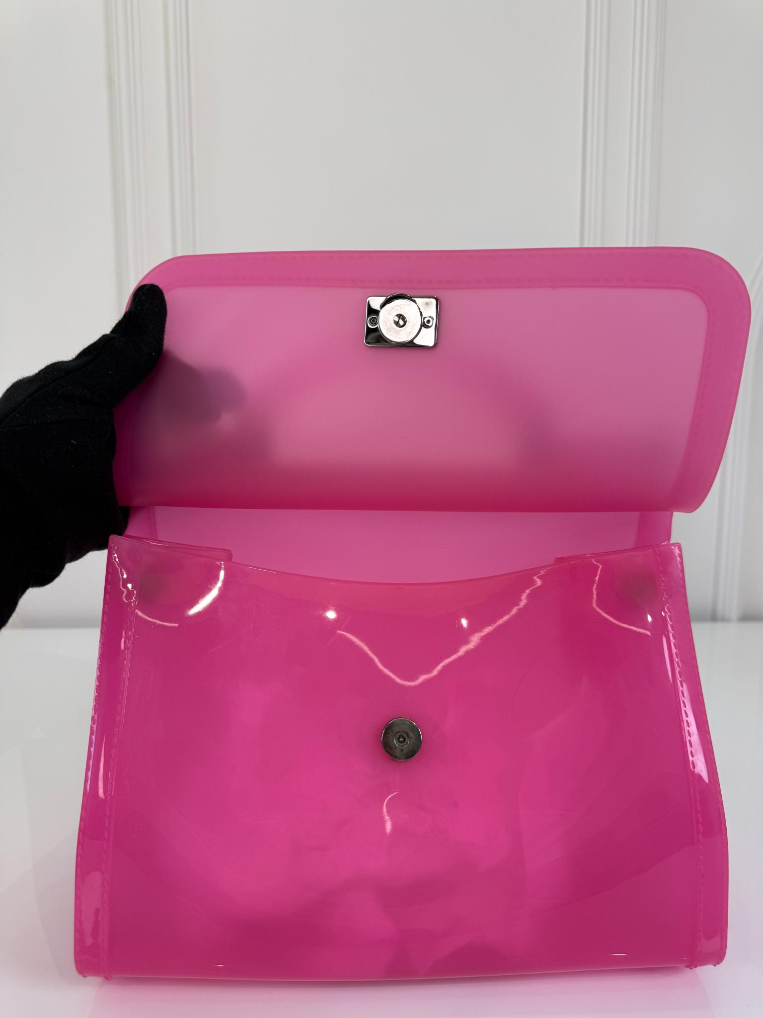 Dolce Gabbana Medium Miss Sicily Pink Rubber Handbag