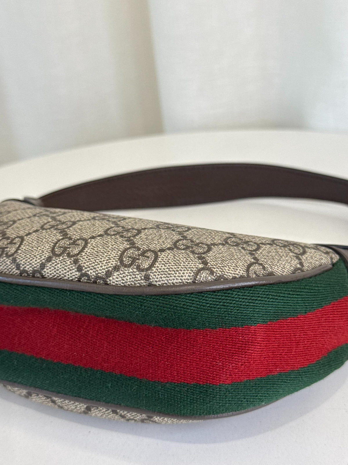 Gucci Ophidia Beige/Ebony GG Supreme Canvas Mini Shoulder Bag