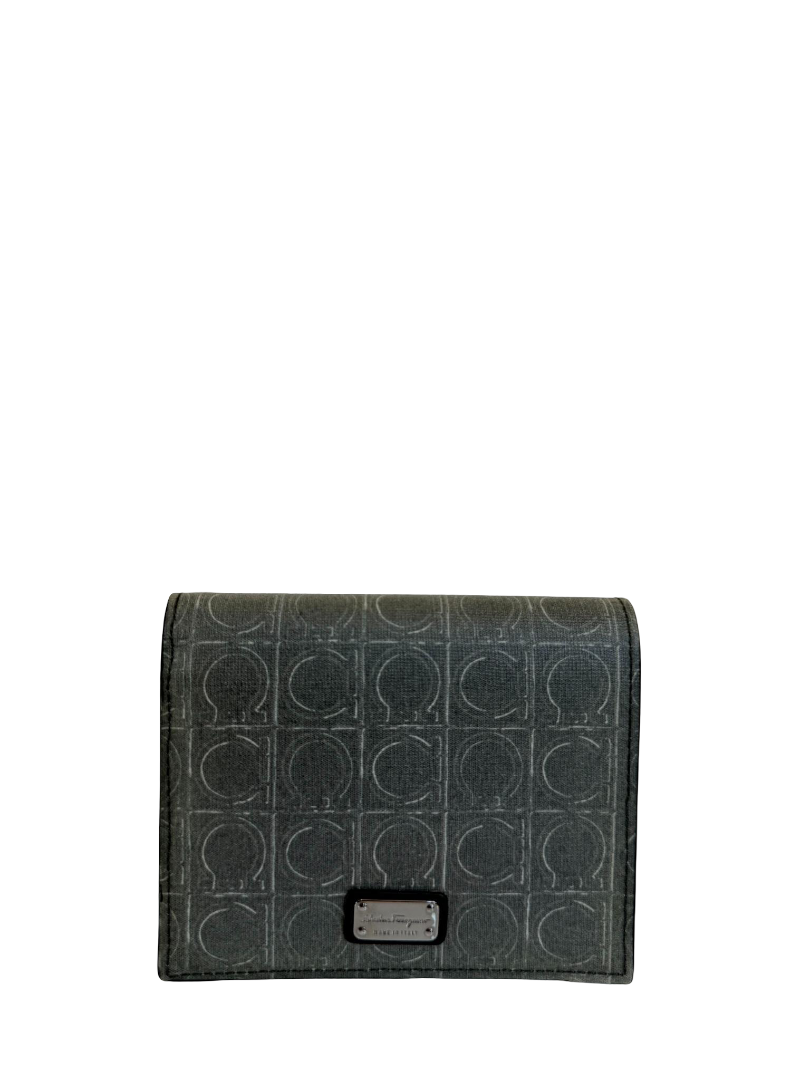 Salvatore Ferragamo Gancini Monogram Gray Wallet